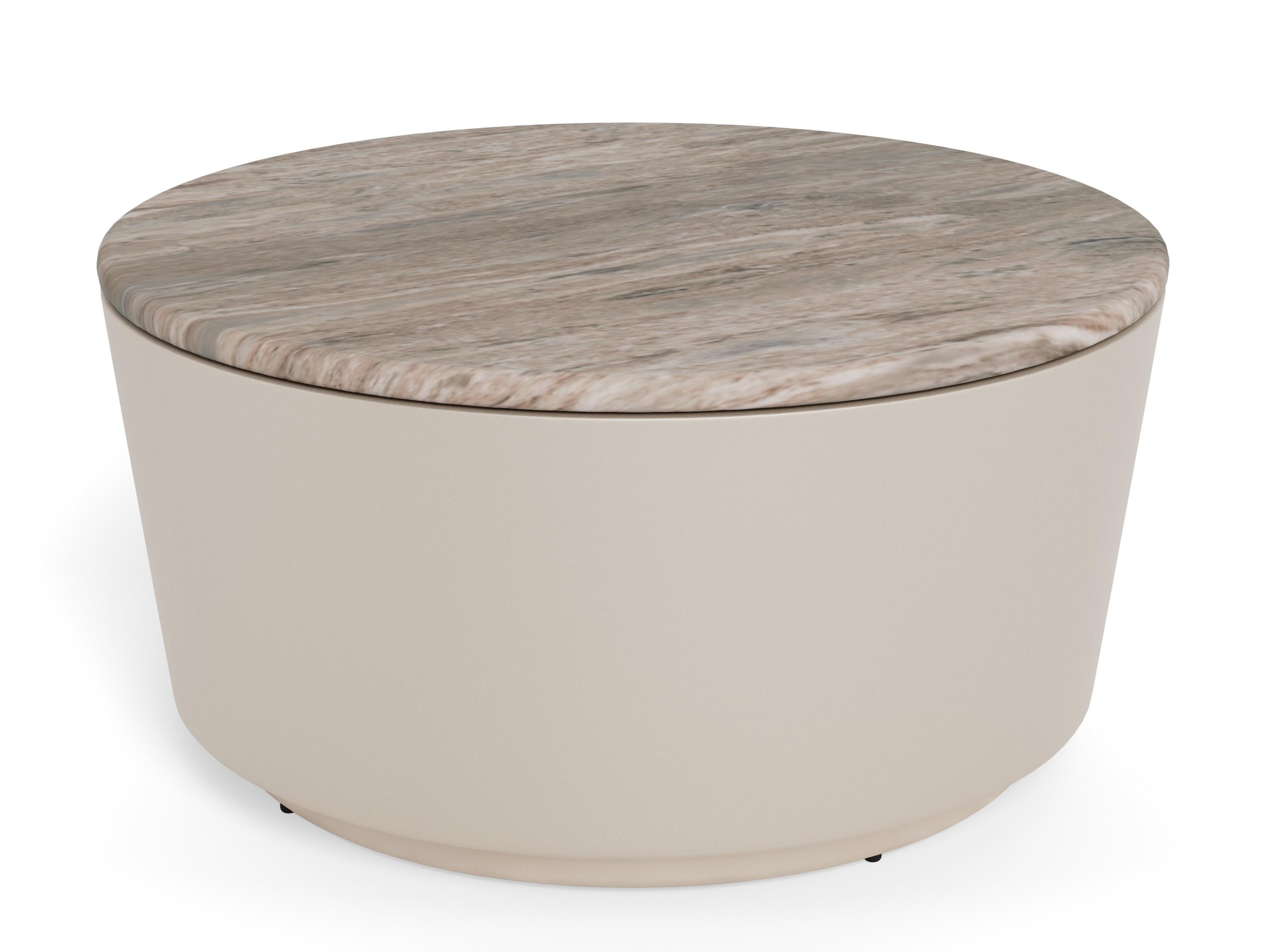 Mesa de centro Norsica 1084 (Cinzento claro + Cinzento mármore)