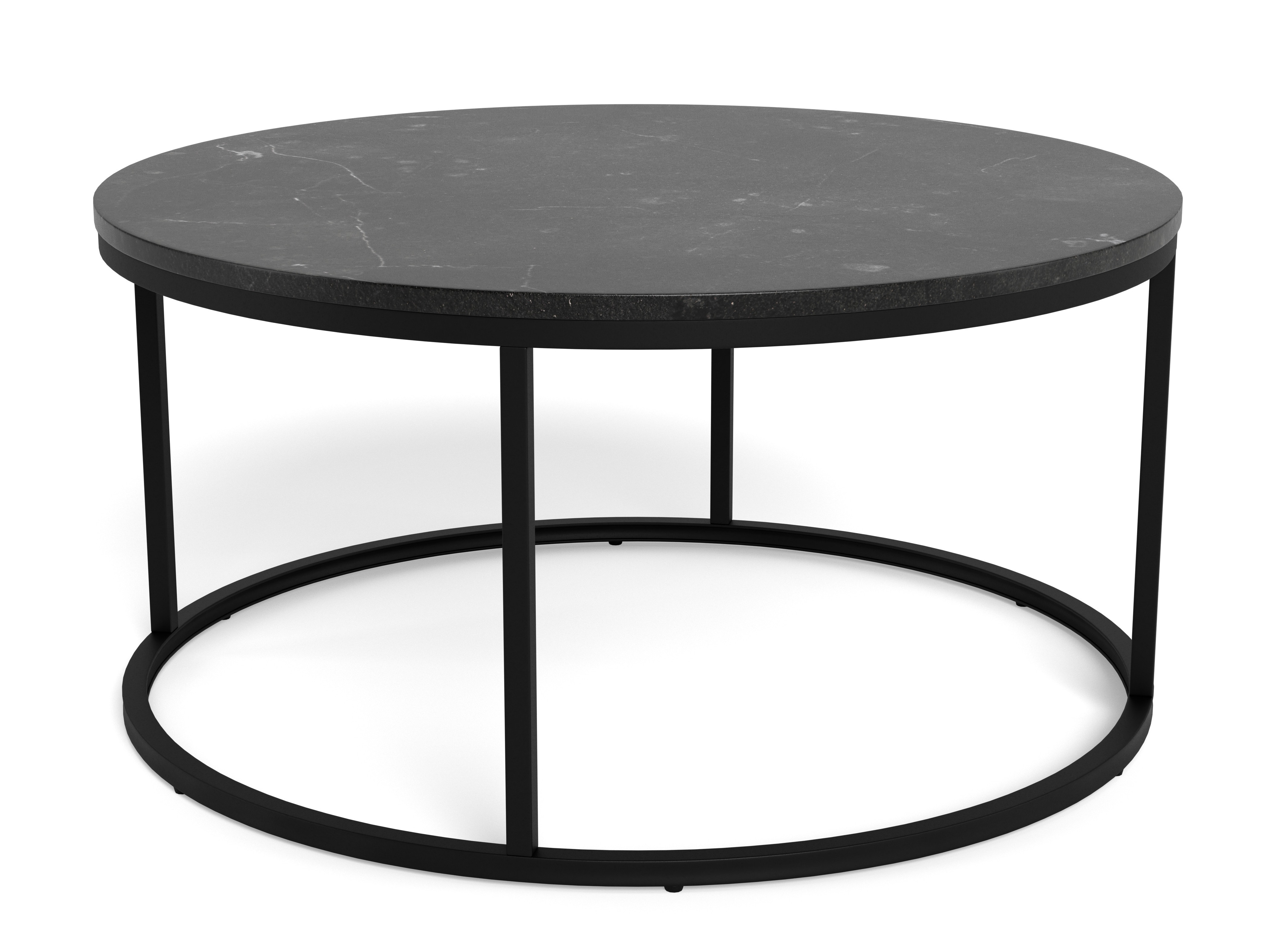 Mesa de centro Norsica 692 (Preto + Mármore preto)