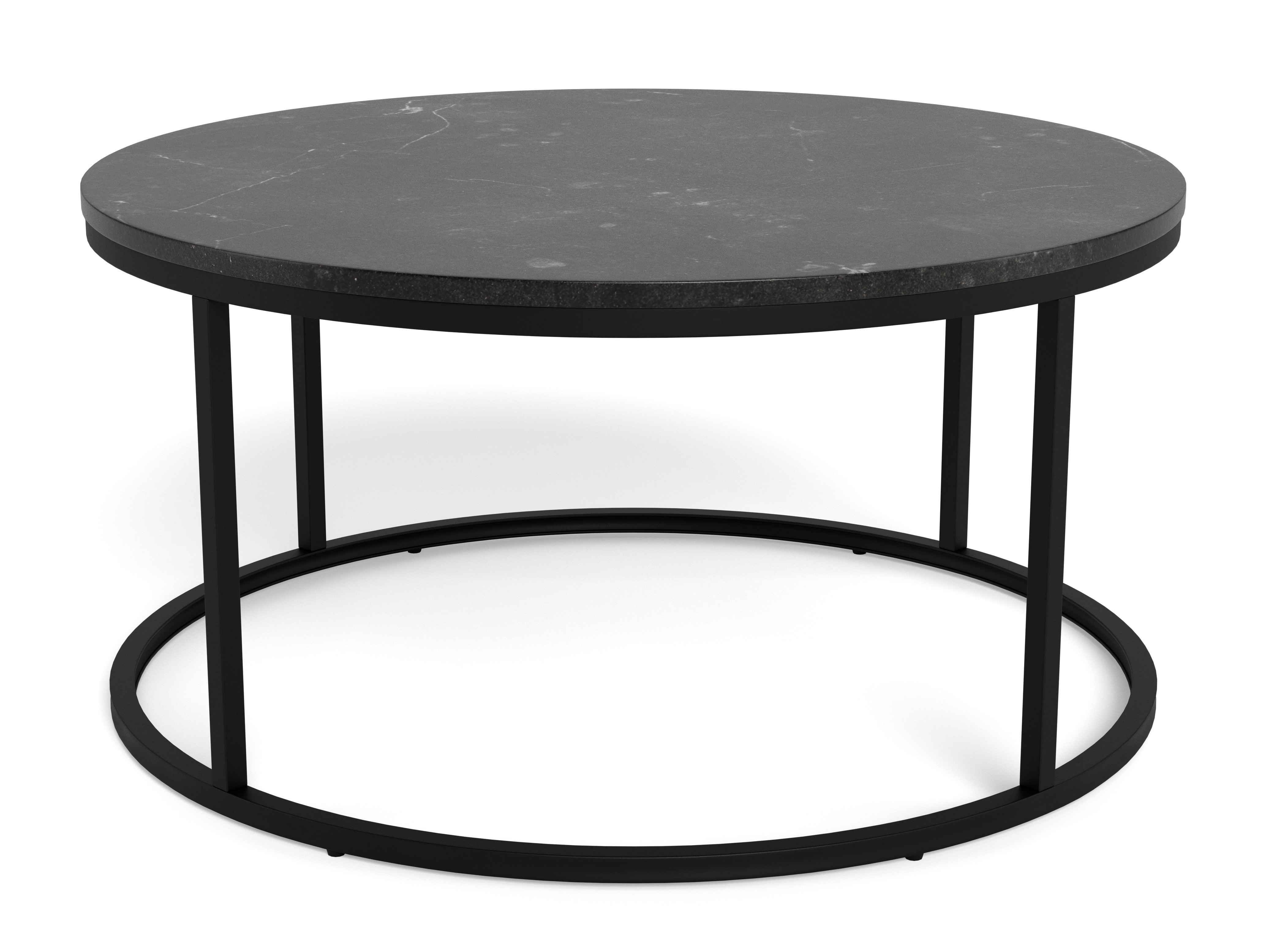 Mesa de centro Norsica 692 (Preto + Mármore preto)