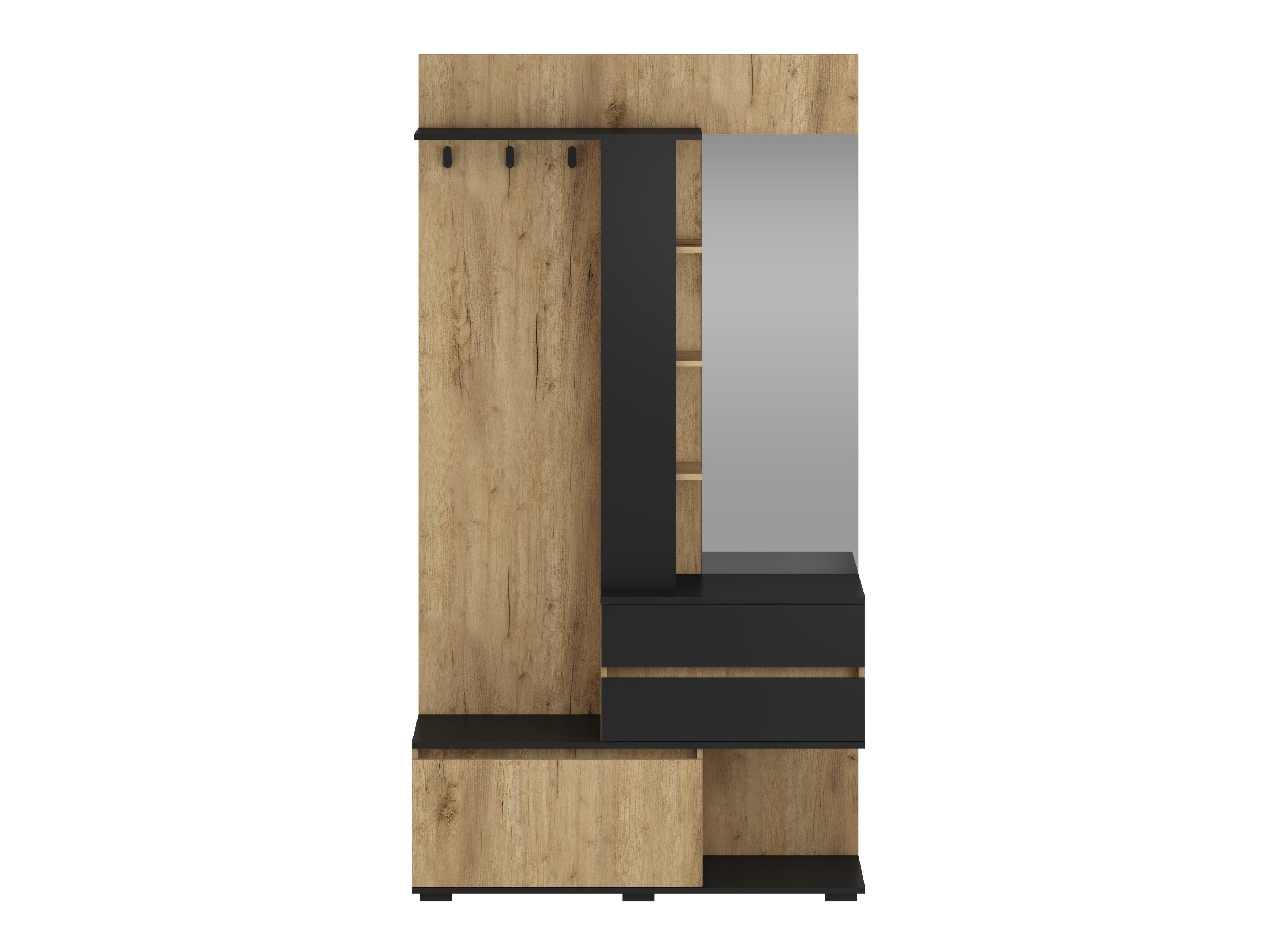 Conjunto para corredor Houston 2123 (Carvalho dourado + Preto)