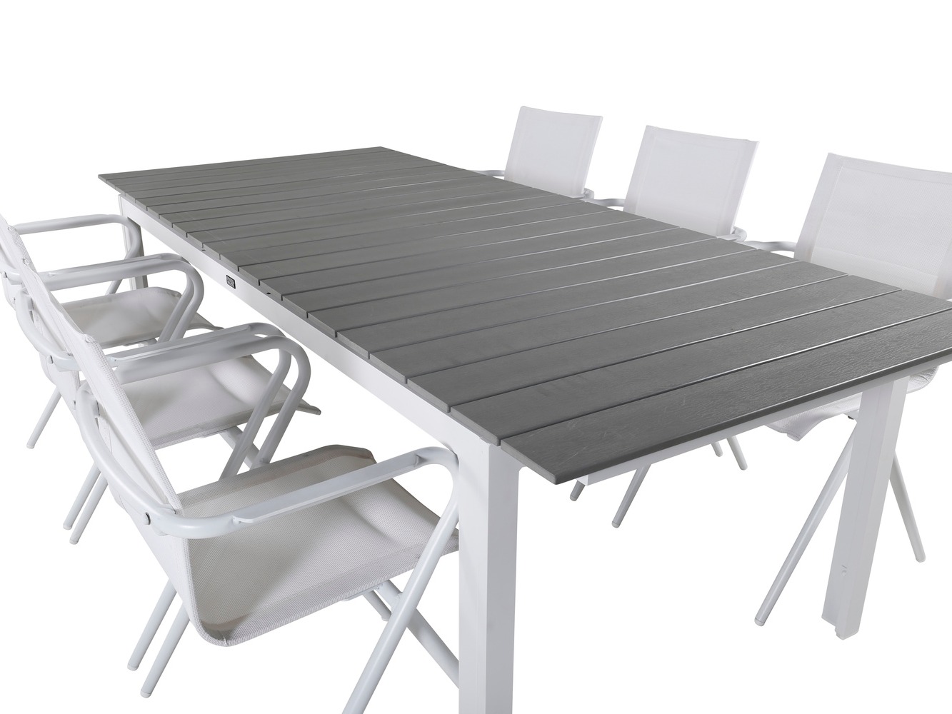 Mesa para o exterior Dallas 668 (Cinzento + Branco)