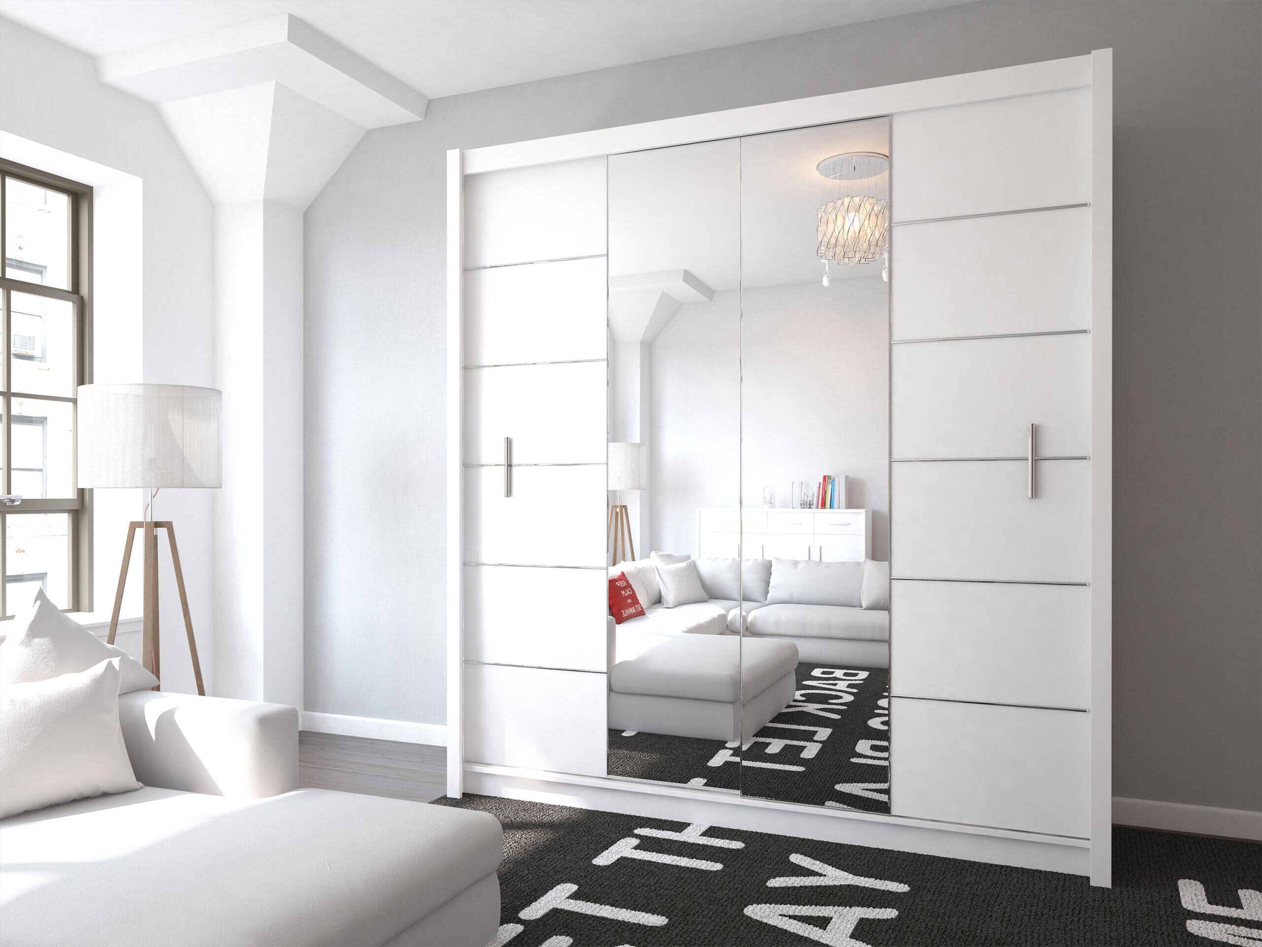 Roupeiro Honolulu 193 (Branco + espelho)
