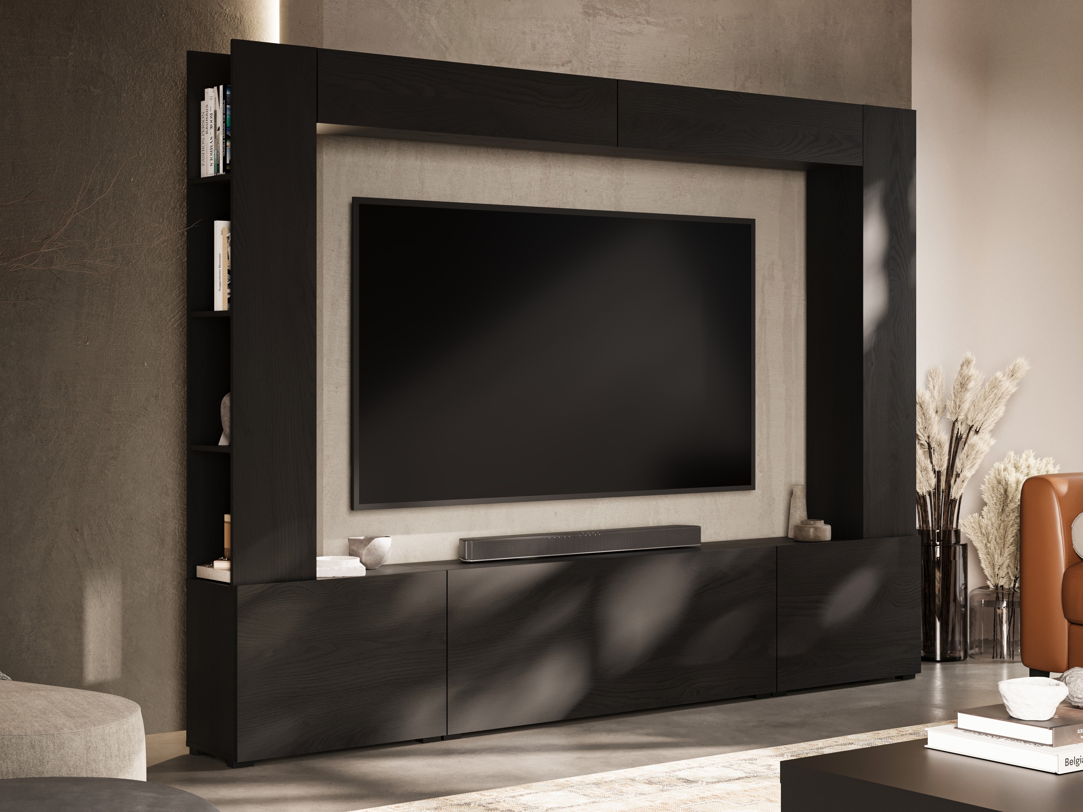 Conjunto para sala de estar Austin 392 (Preto)