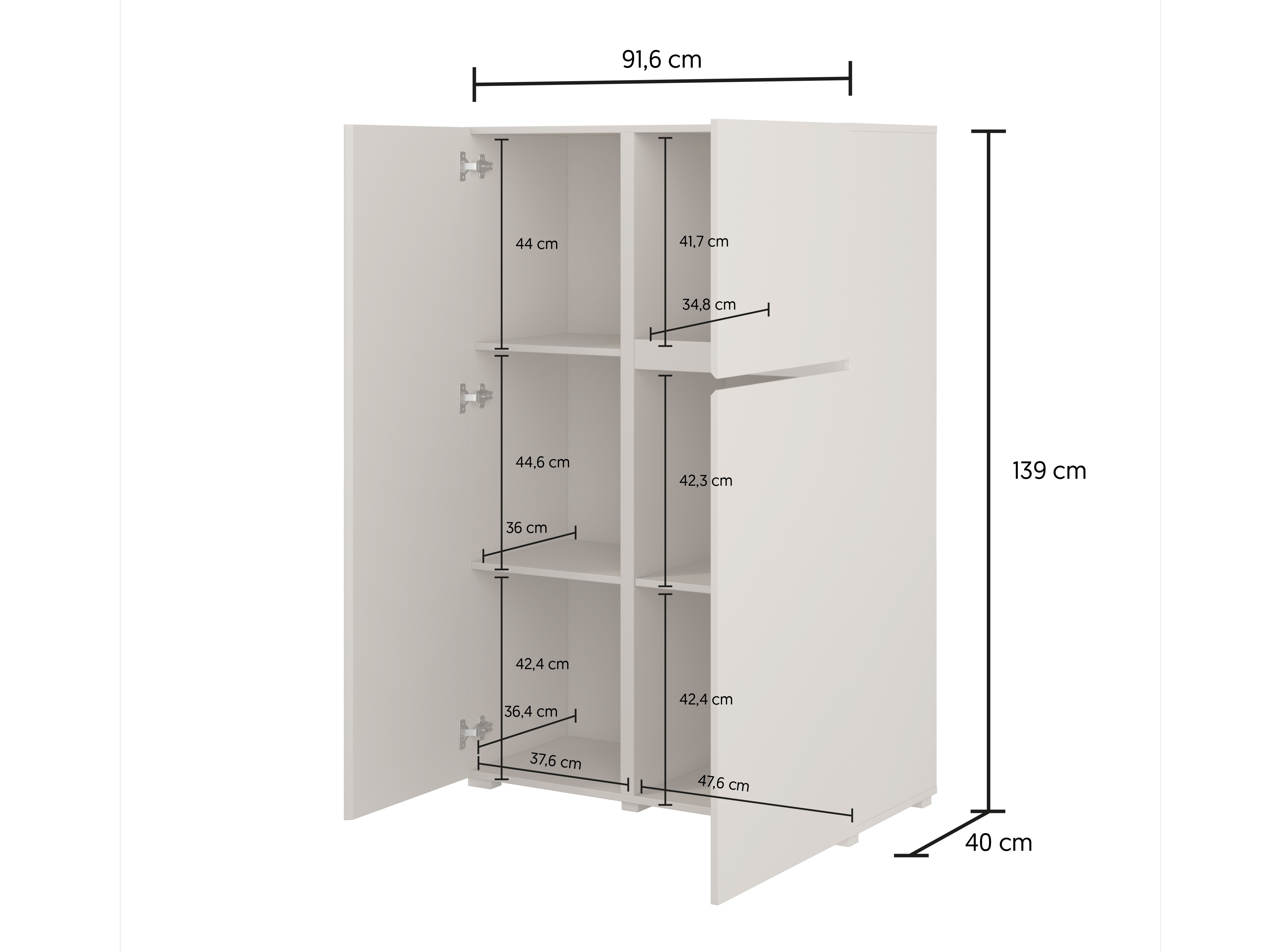 Conjunto para sala de estar Elbleve 104 (Branco)