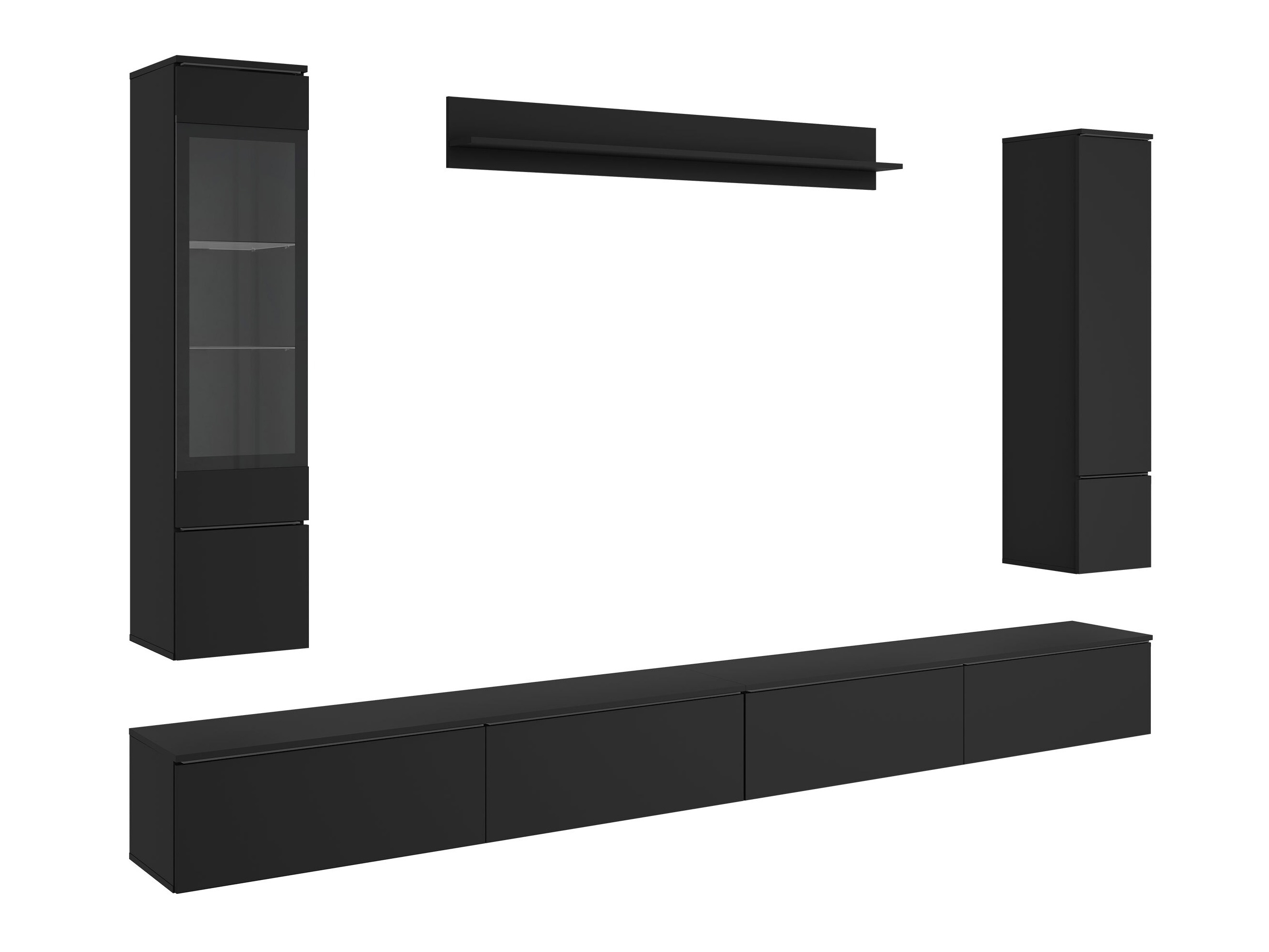 Conjunto para sala de estar Mirfivo 110 (Preto)