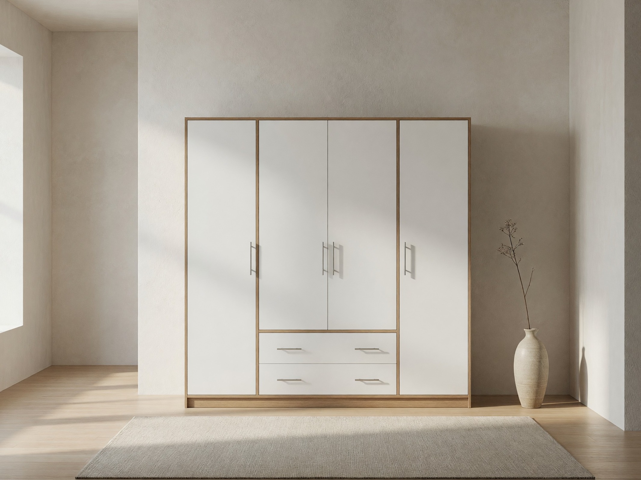 Roupeiro Cavmero 100 (Carvalho sonoma + Branco)