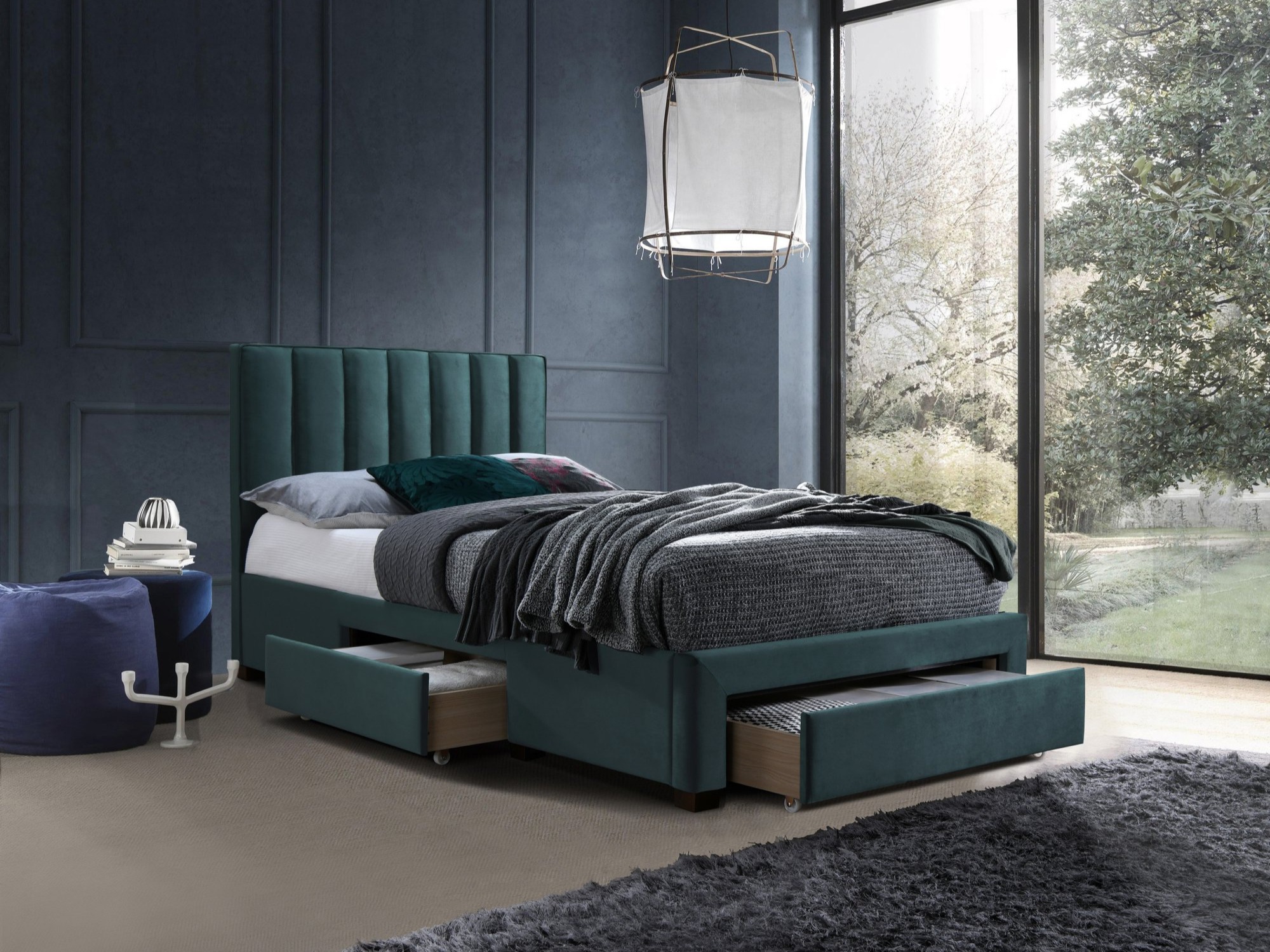 Cama Houston 2138 (Verde escuro)