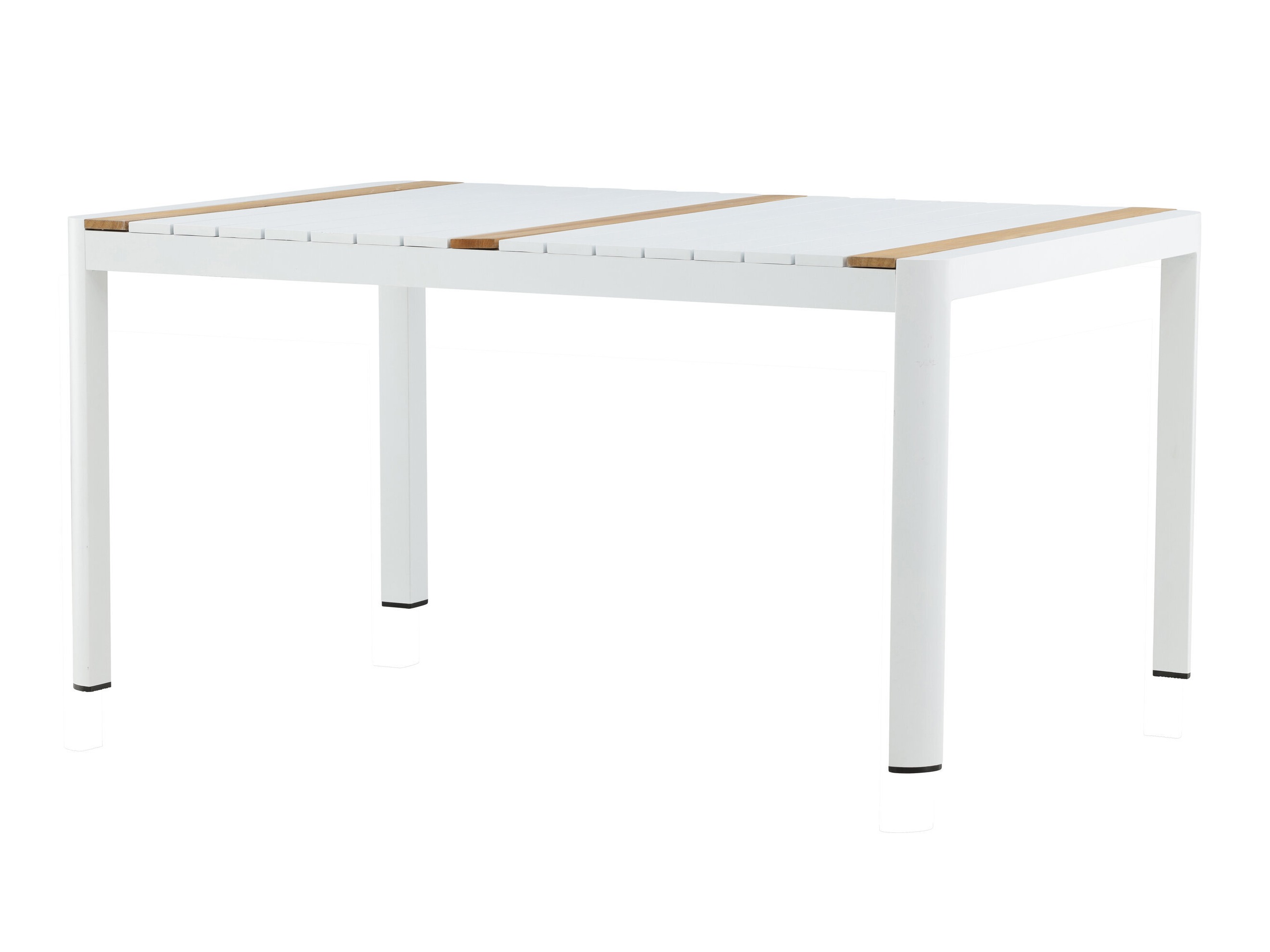 Conjunto de mesa e cadeiras Dallas 5318 (Branco + Teca)