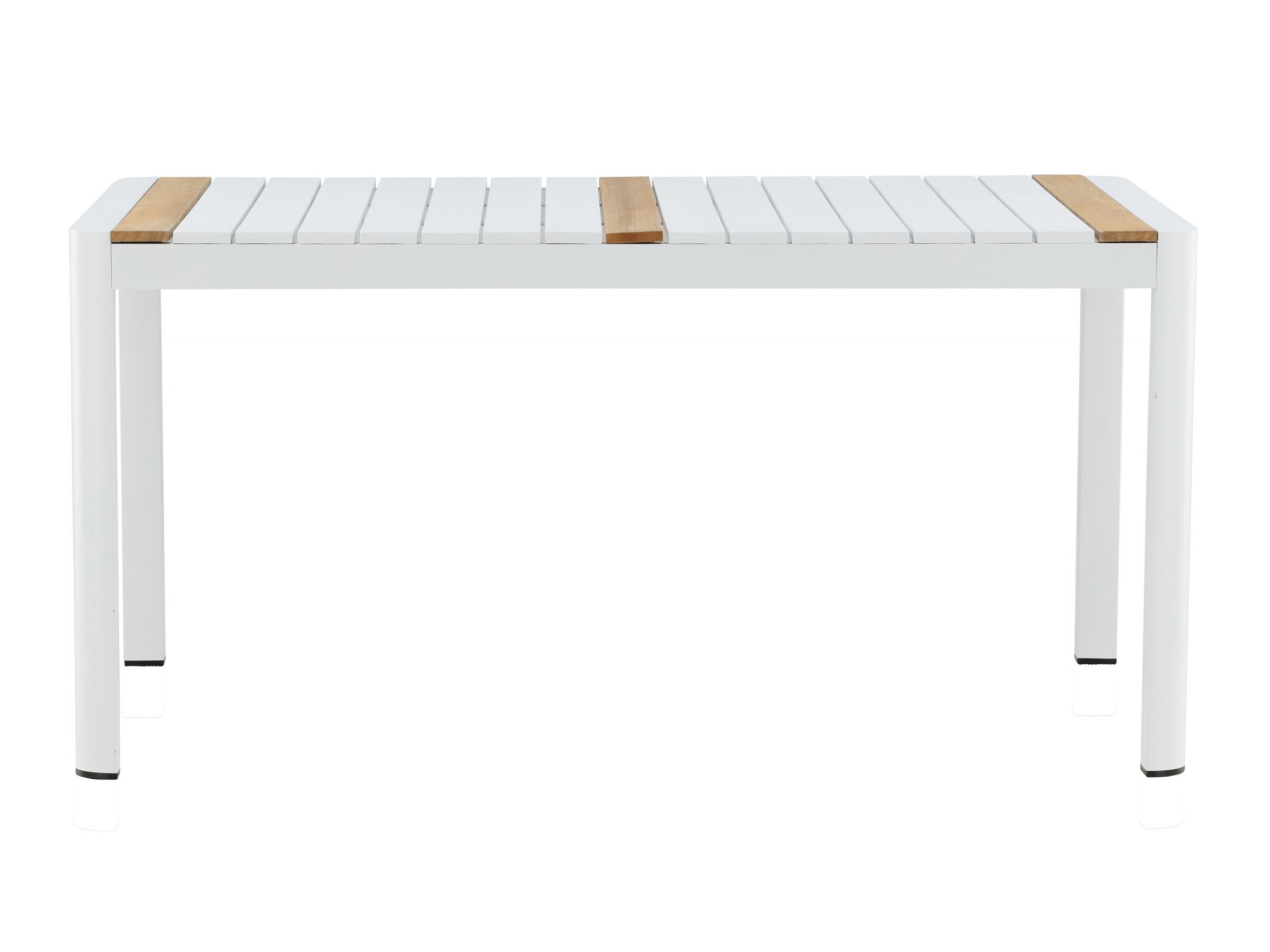 Conjunto de mesa e cadeiras Dallas 5318 (Branco + Teca)