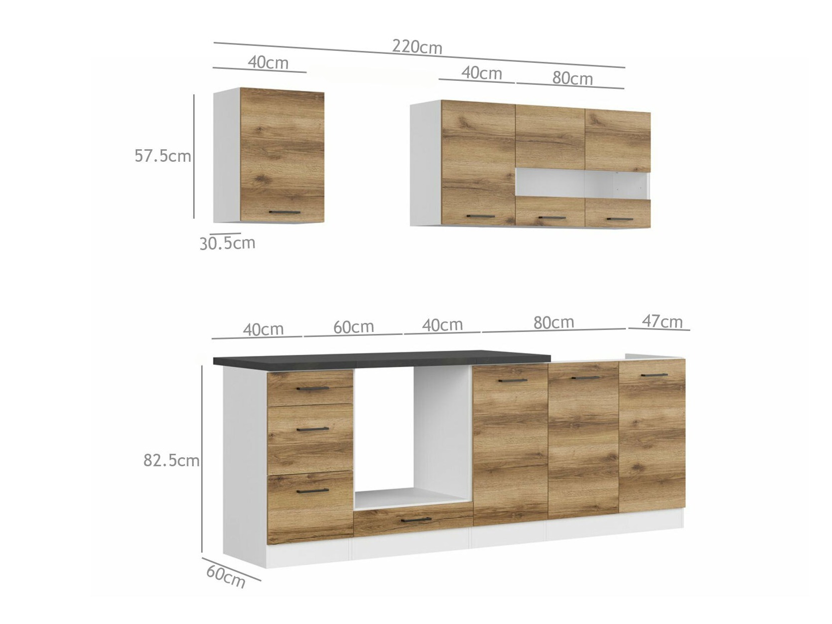 Conjunto de cozinha modular Dela 114