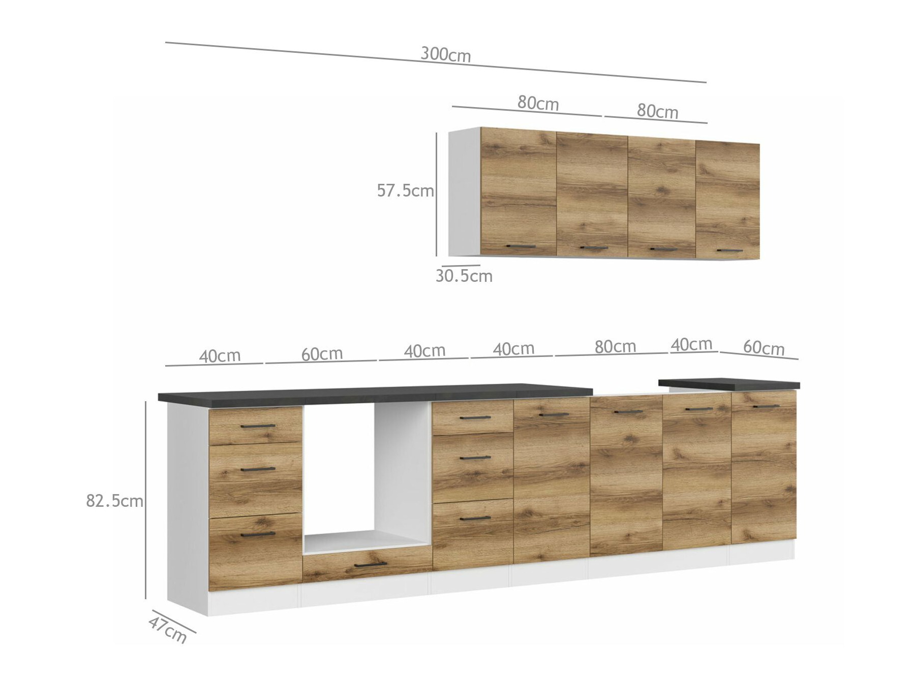 Conjunto de cozinha modular Dela 116