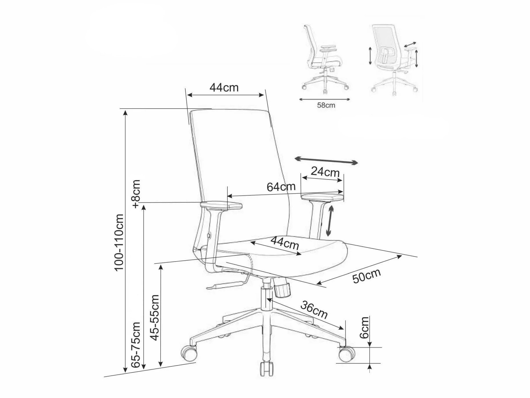 Cadeira de escritório Detroit 971