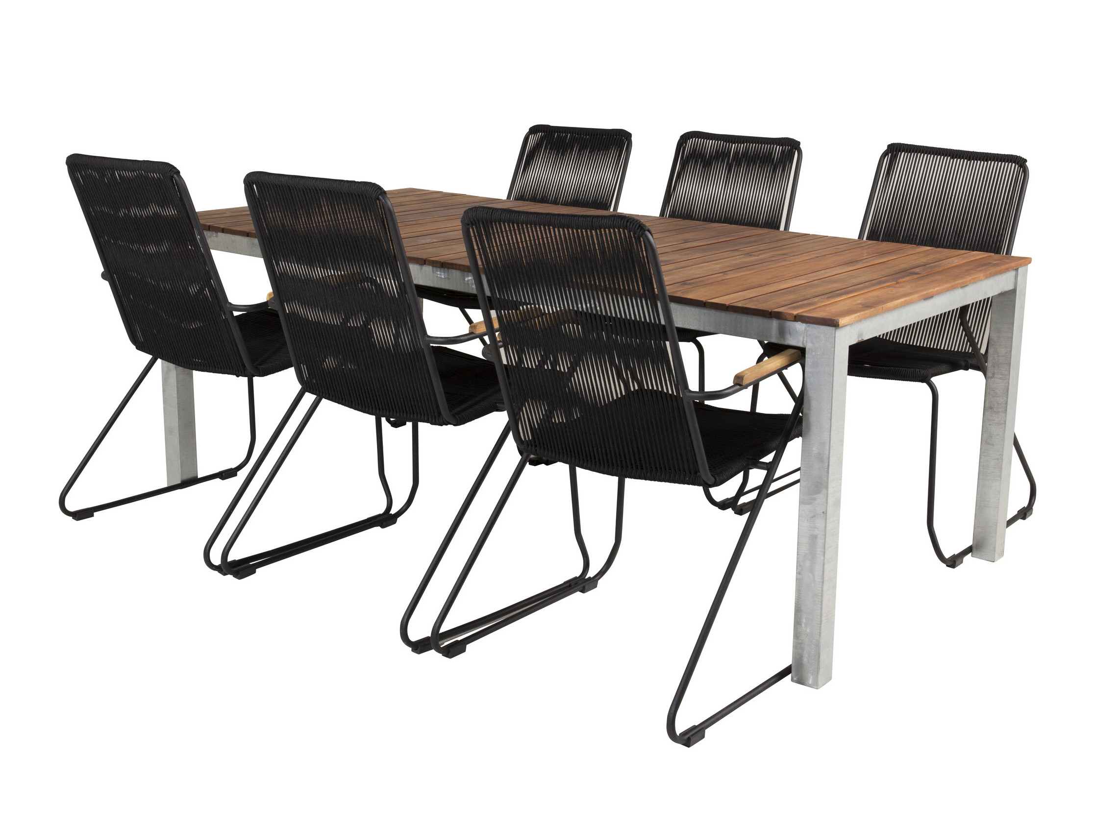 Conjunto de mesa e cadeiras Dallas 5320 (Preto)