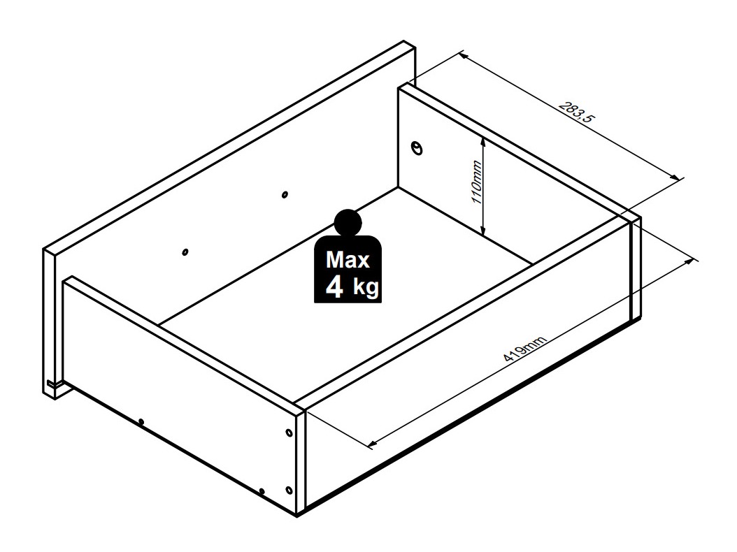 Mesa de cabeceira Nudali 101