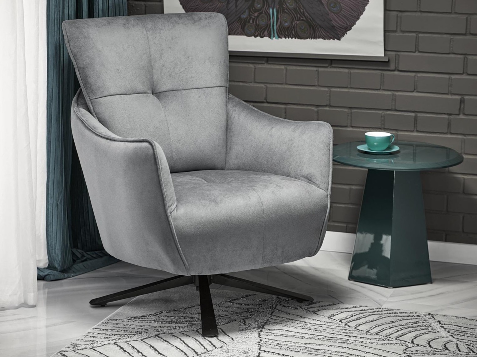 Poltrona Houston 1928 (Cinzento)