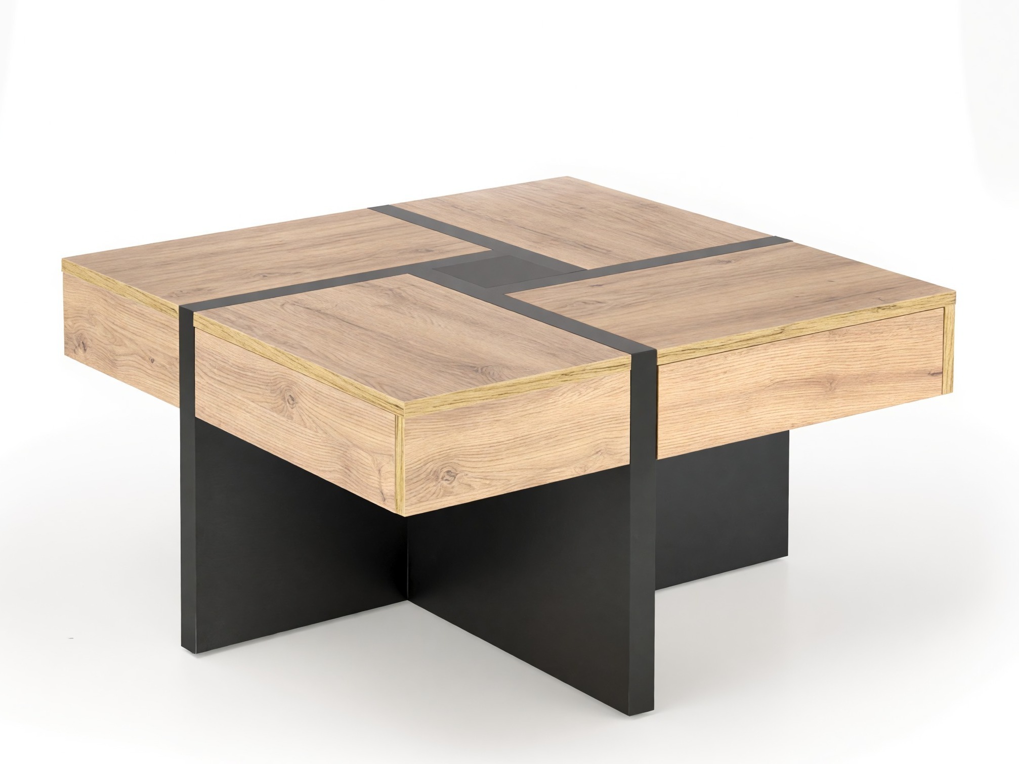 Mesa de centro Houston 1698 (Craft carvalho + Preto)