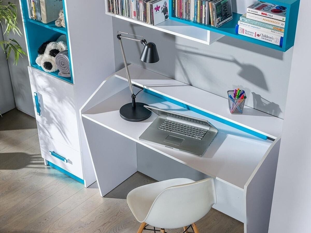 Mesa de escritório Lorlare 103 (Branco + Cinzento)