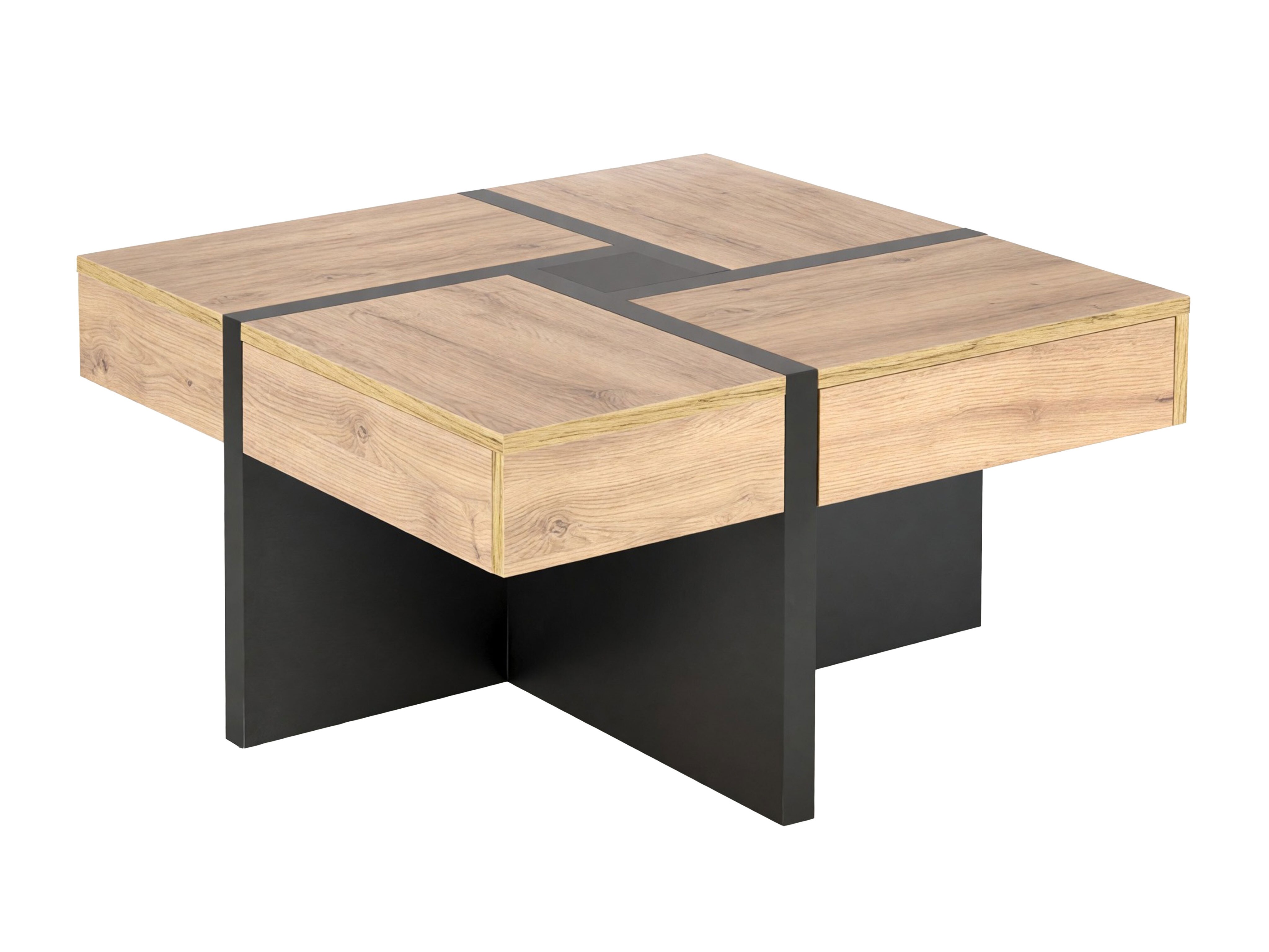 Mesa de centro Houston 1698 (Craft carvalho + Preto)