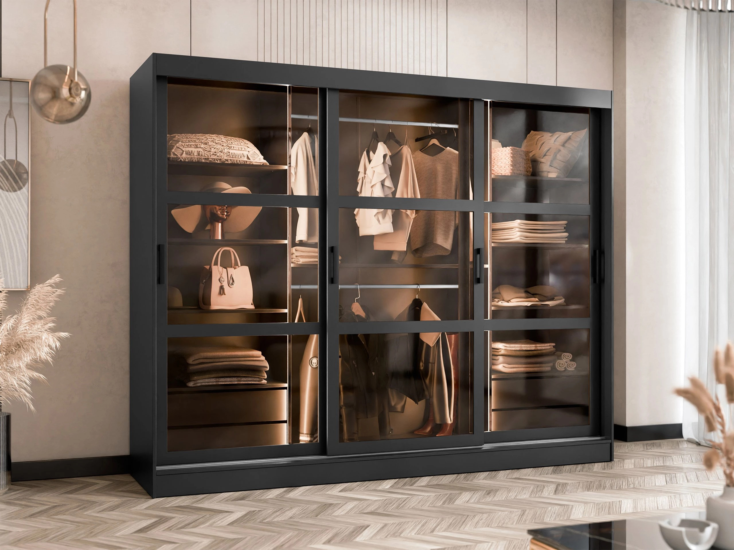 Roupeiro Comfivo Opus (Preto)