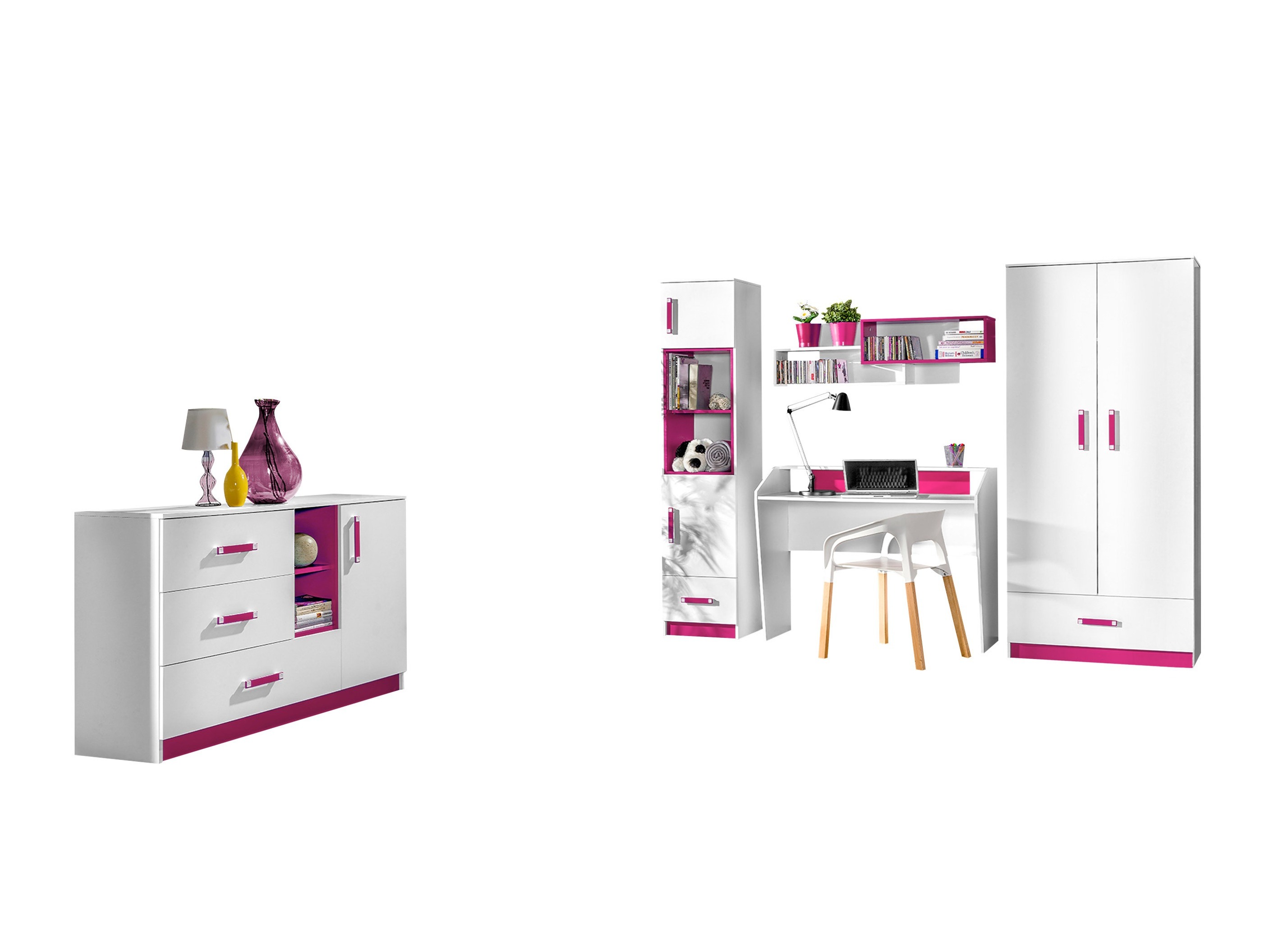 Conjuntos para quartos de criança Sorviru 107 (Branco + Rosa)