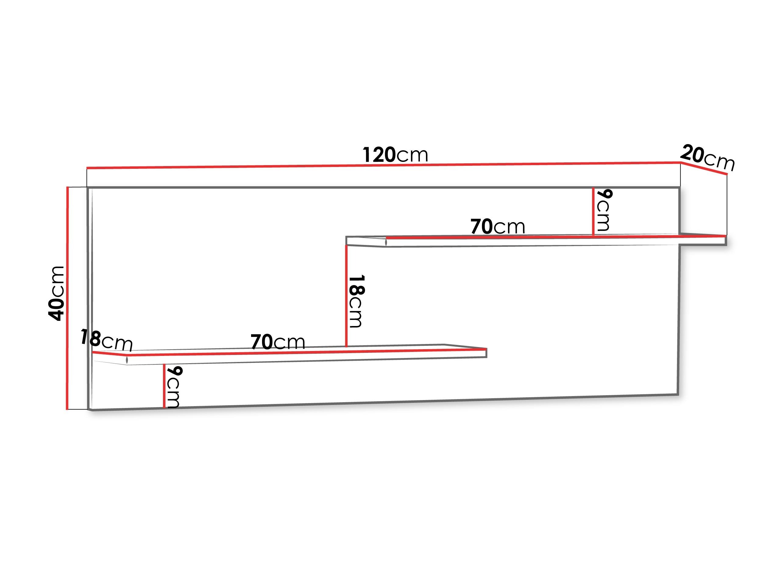 Estante de parede Etrmona 110