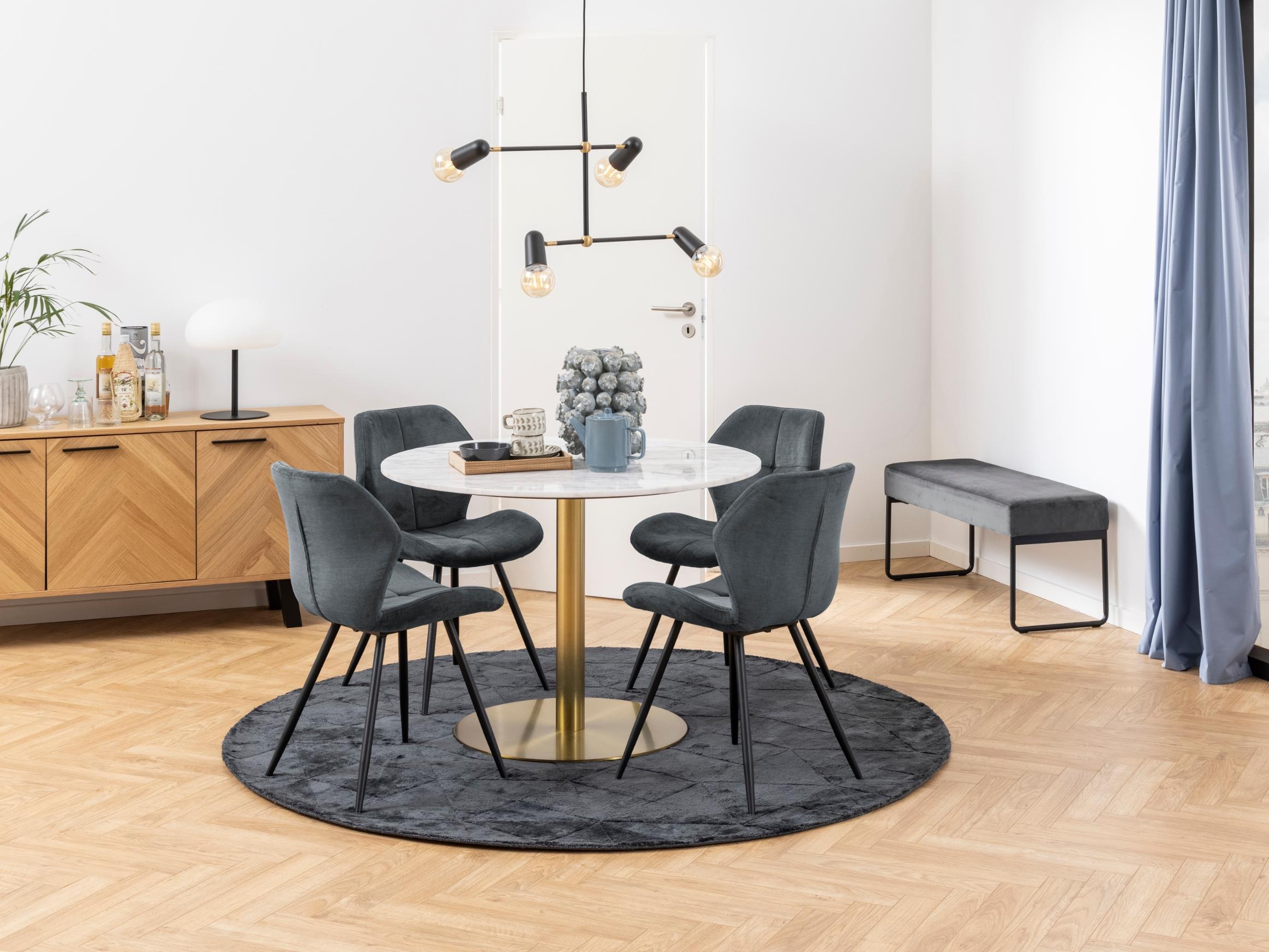 Mesa Norsica 420 (Dourado + Marmore branco)