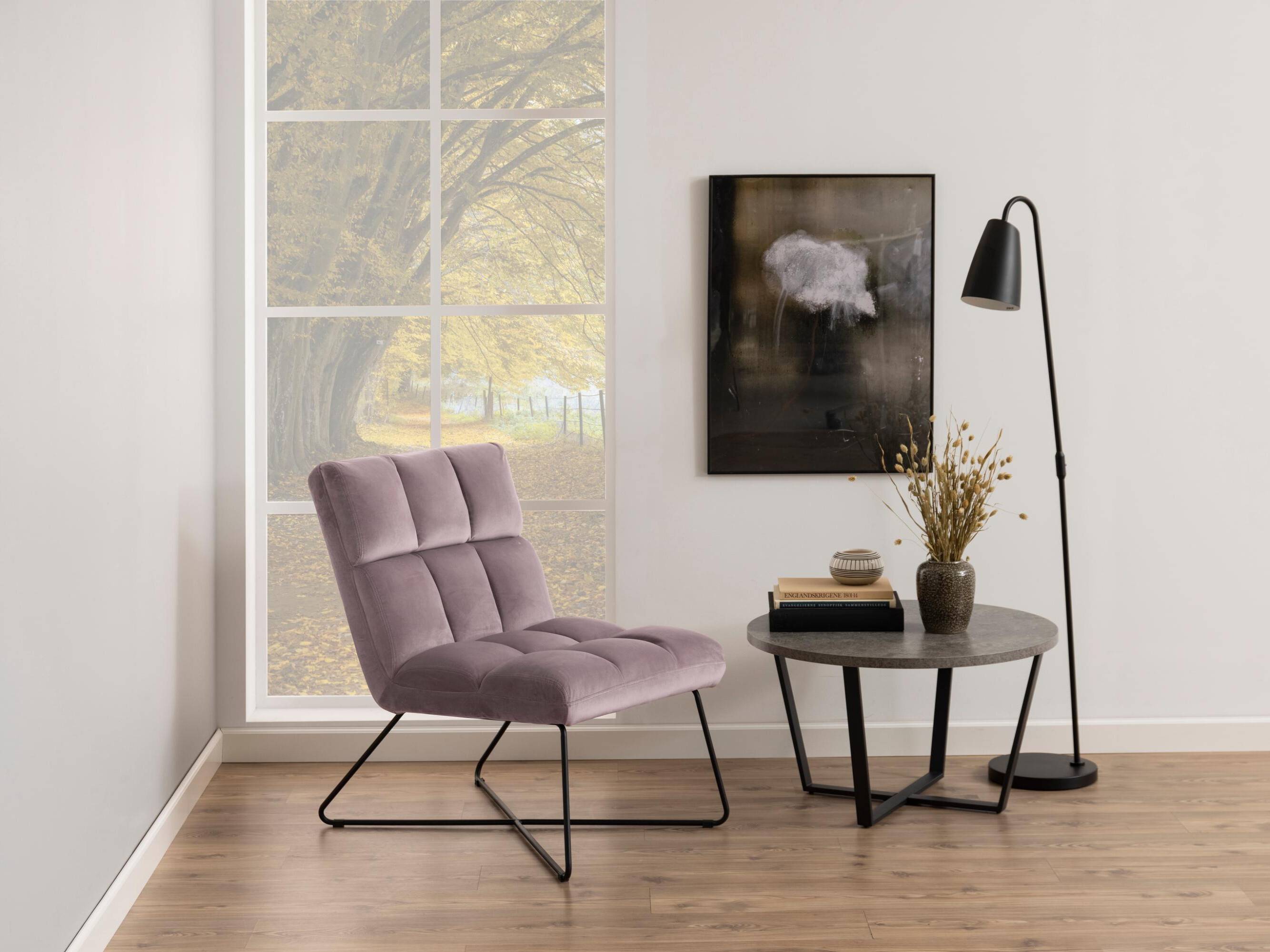 Poltrona Norsica 370 (Rosa Dusty + Preto)