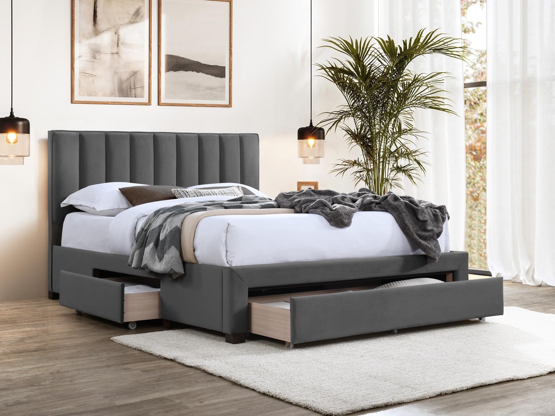 Cama Houston Fides (Cinzento)