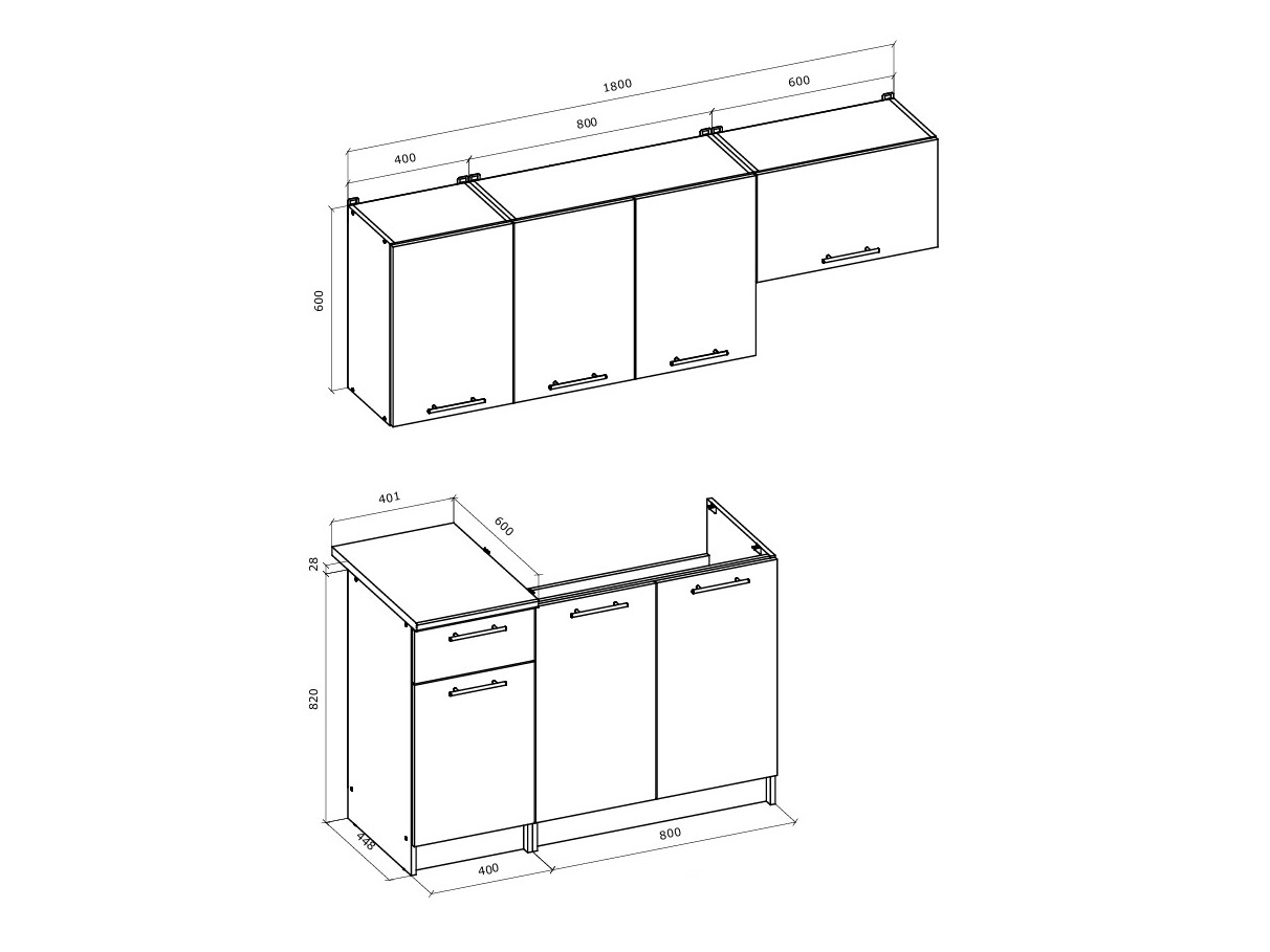 Conjunto para cozinha Houston 2164 (Branco)