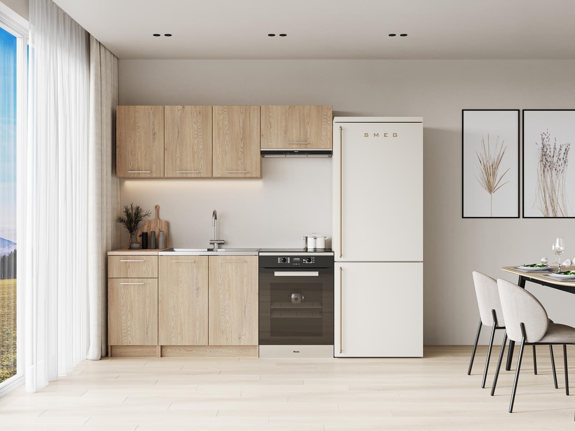 Conjunto para cozinha Houston 2164 (Carvalho Cremona)