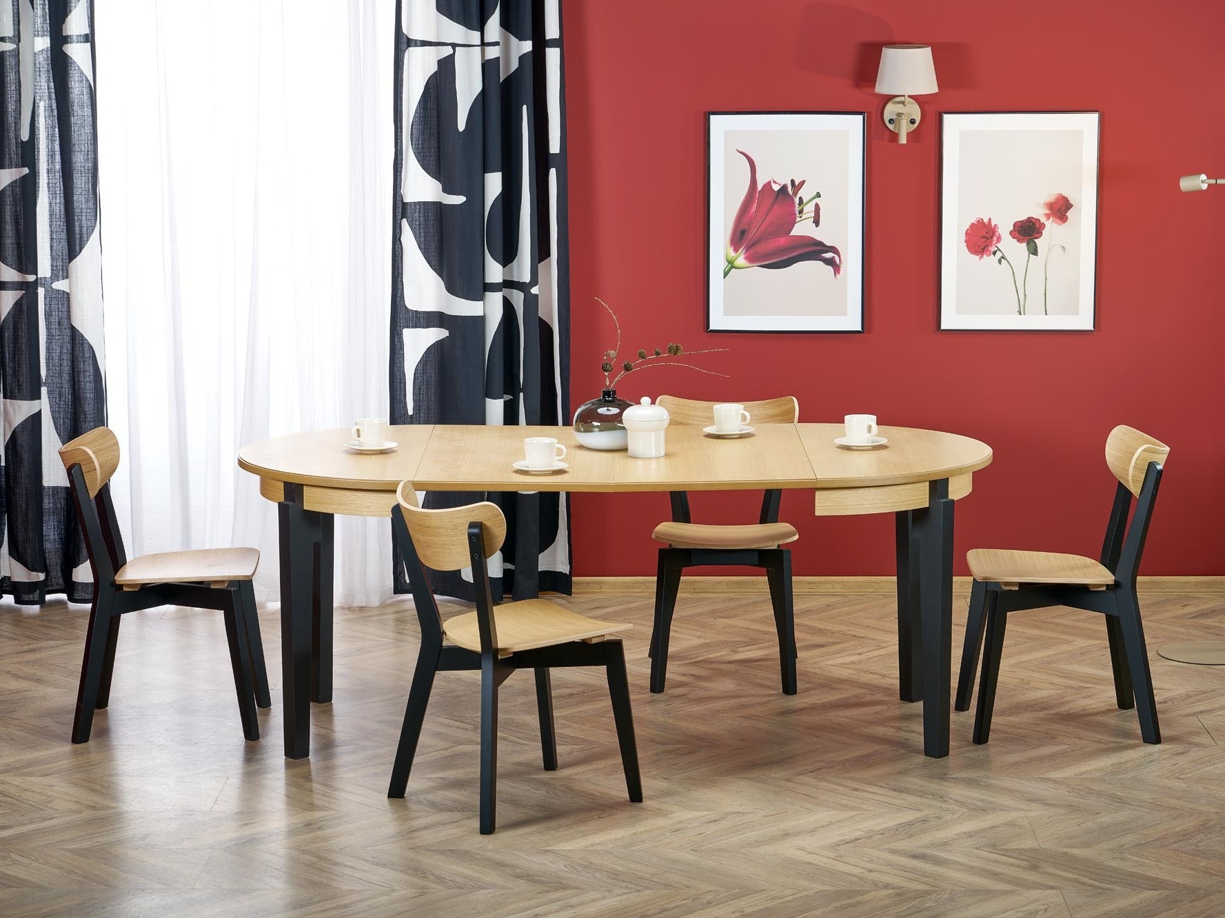 Mesa Houston 785 (Carvalho + Preto)