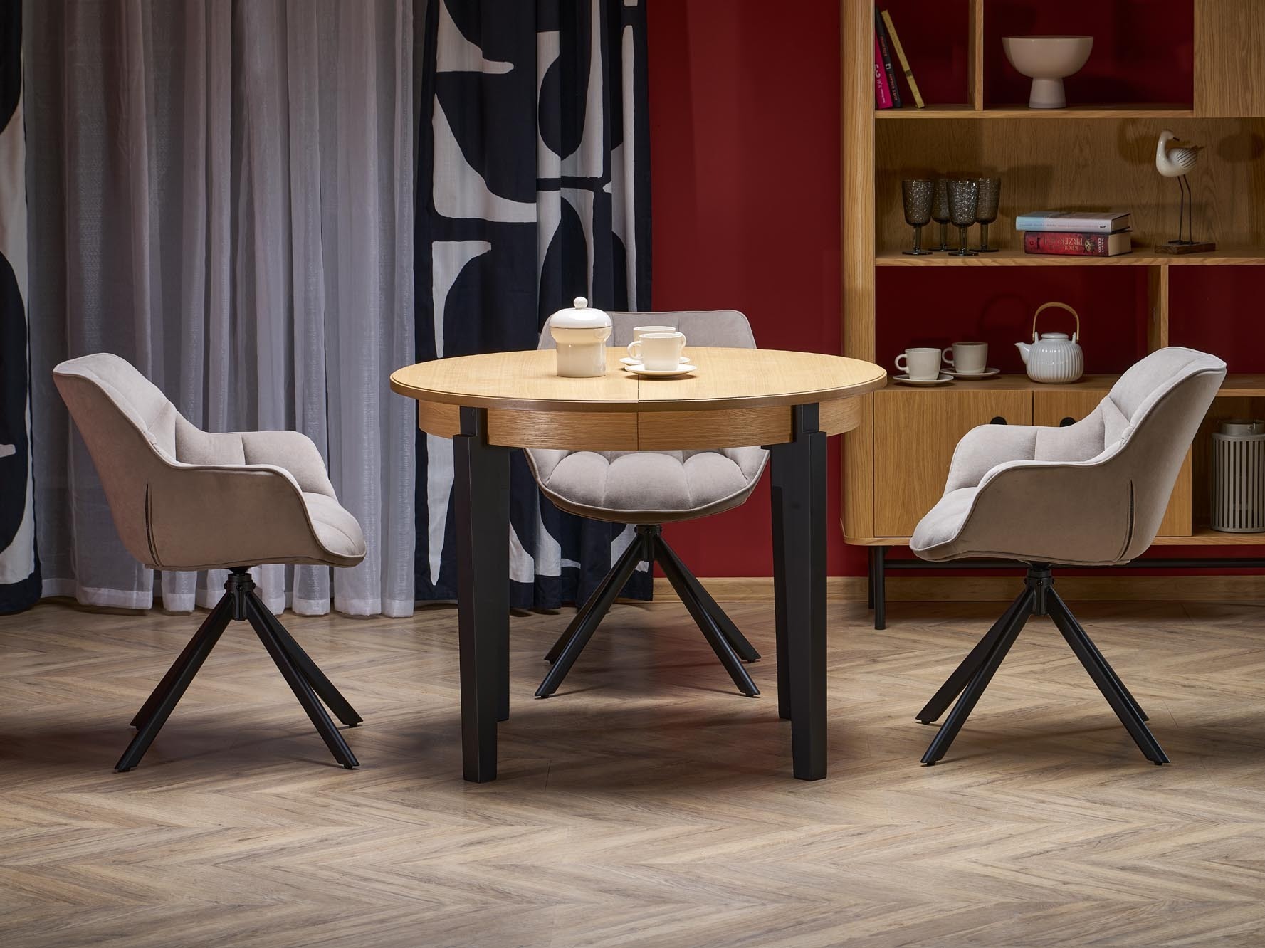 Mesa Houston 785 (Carvalho + Preto)