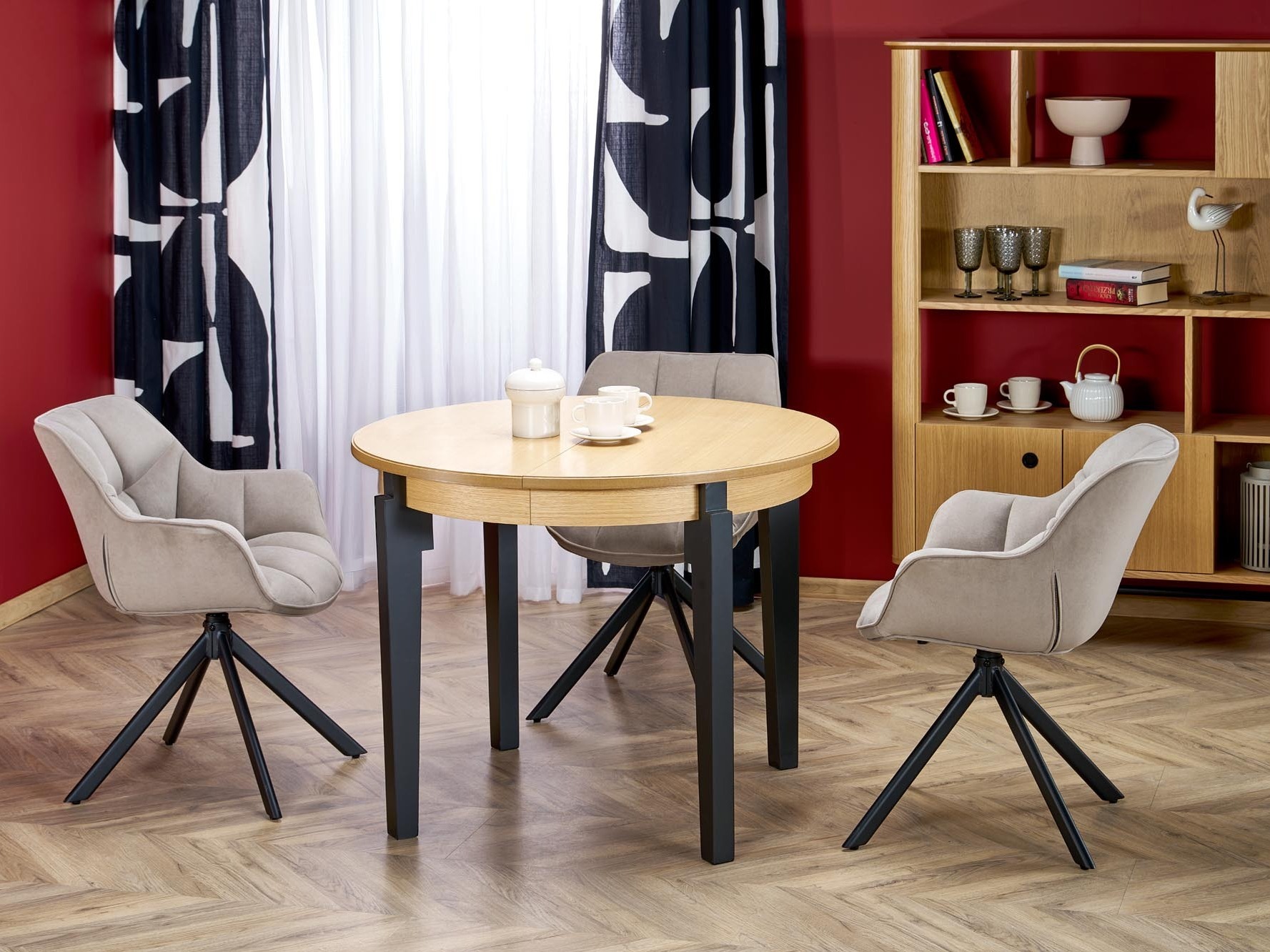 Mesa Houston 785 (Carvalho + Preto)