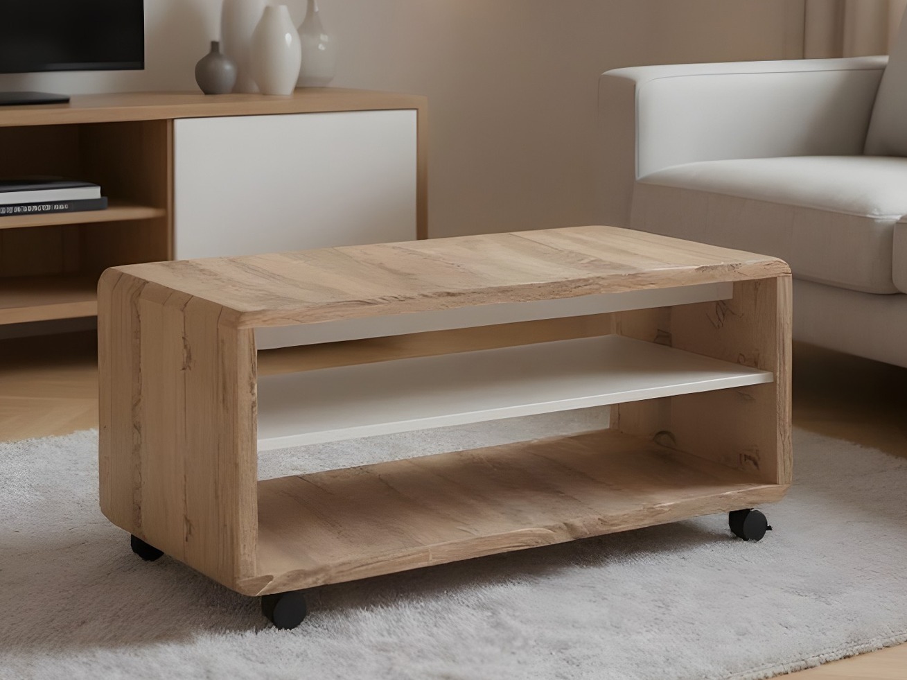 Mesa de centro Ontario 239 (Carvalho sonoma + Branco)