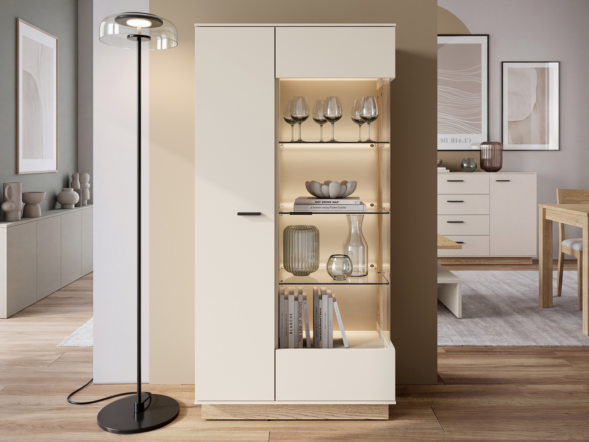 Estante Avicoro 103 (Carvalho sonoma + Caxemira)