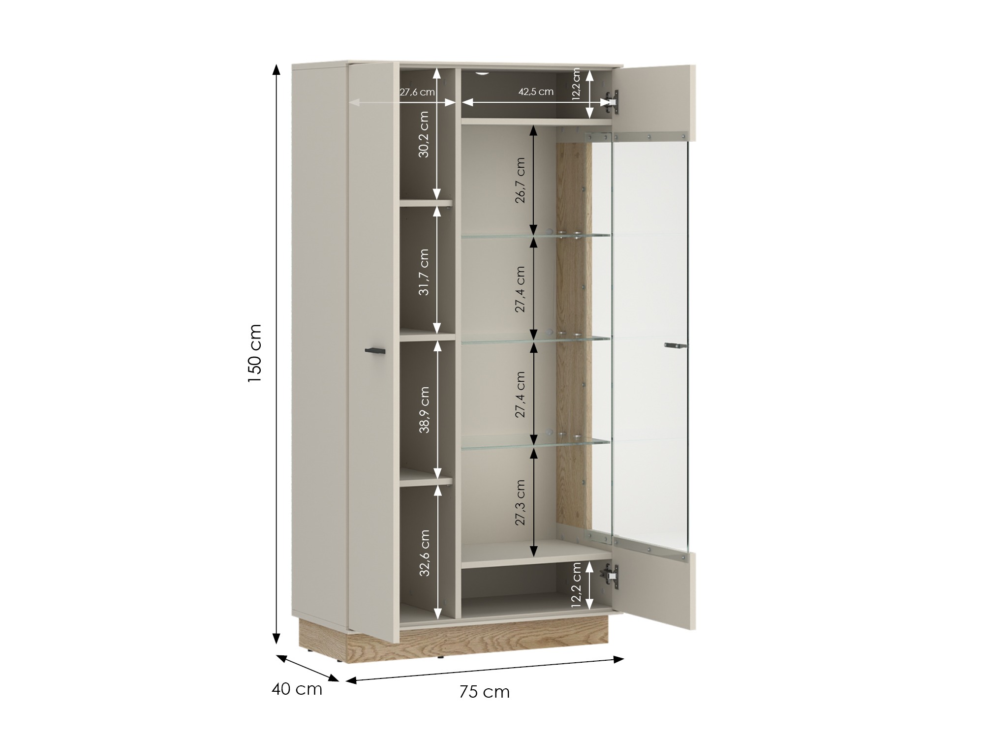 Estante Avicoro 103 (Carvalho sonoma + Caxemira)