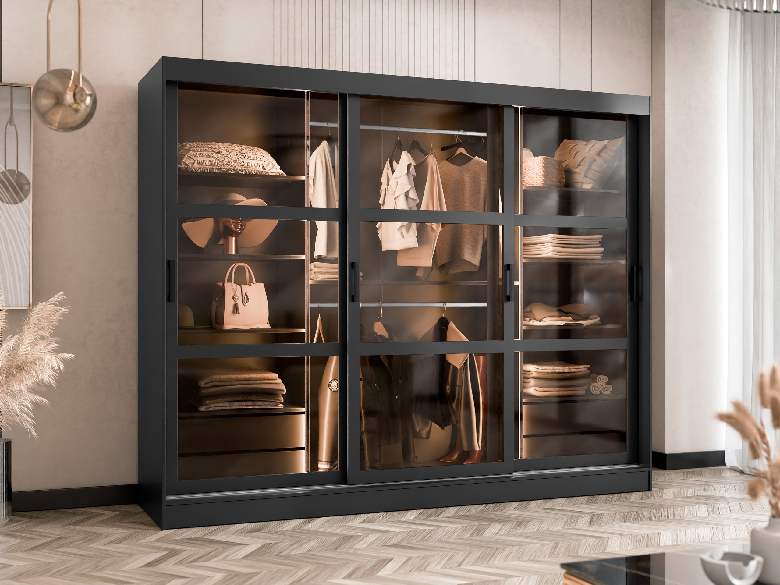 Roupeiro Comfivo Opus (Preto)