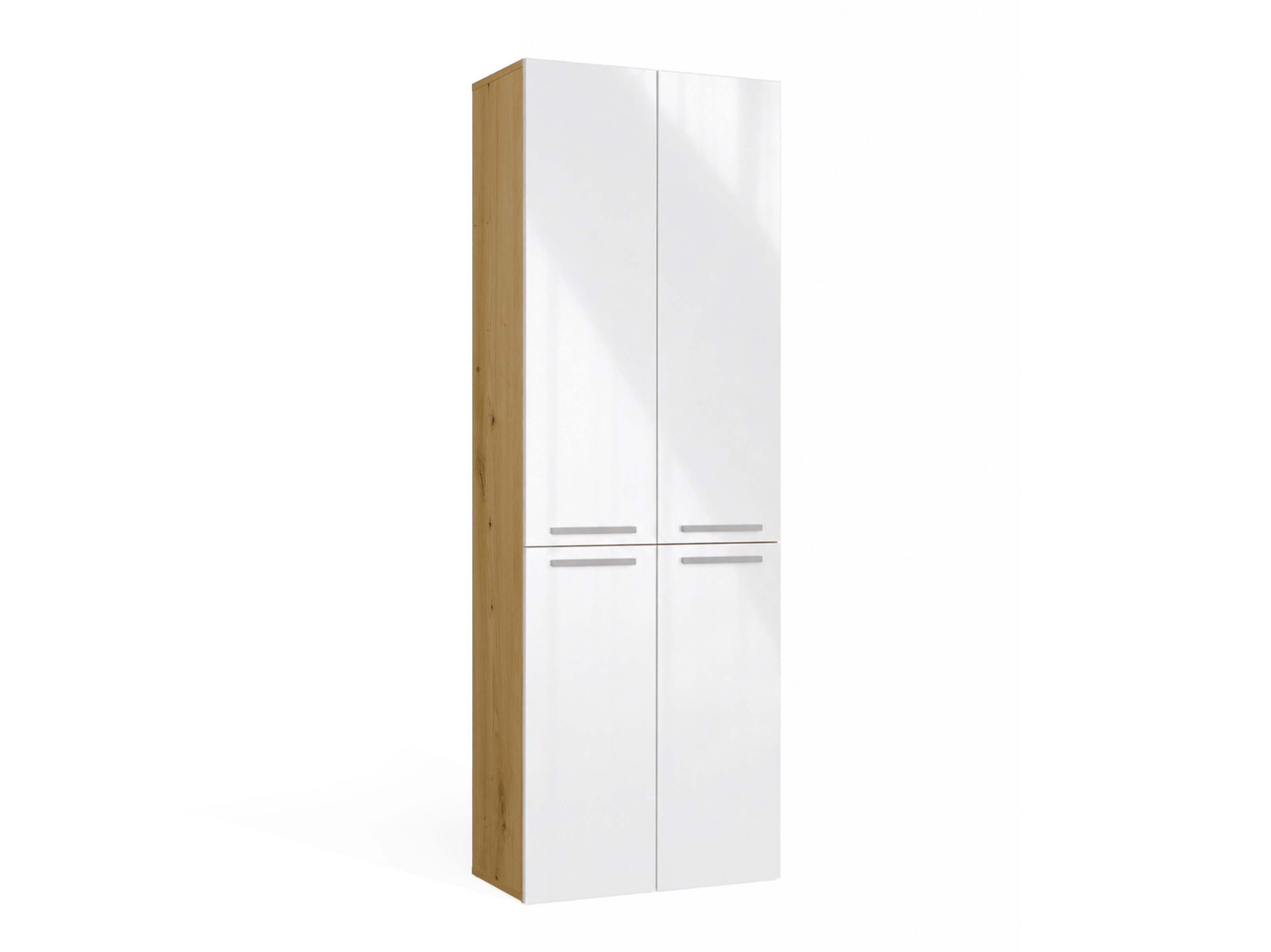 Armário colocado para casa de banho Nolmaru 102 (Carvalho Artisan + Branco brilhante)
