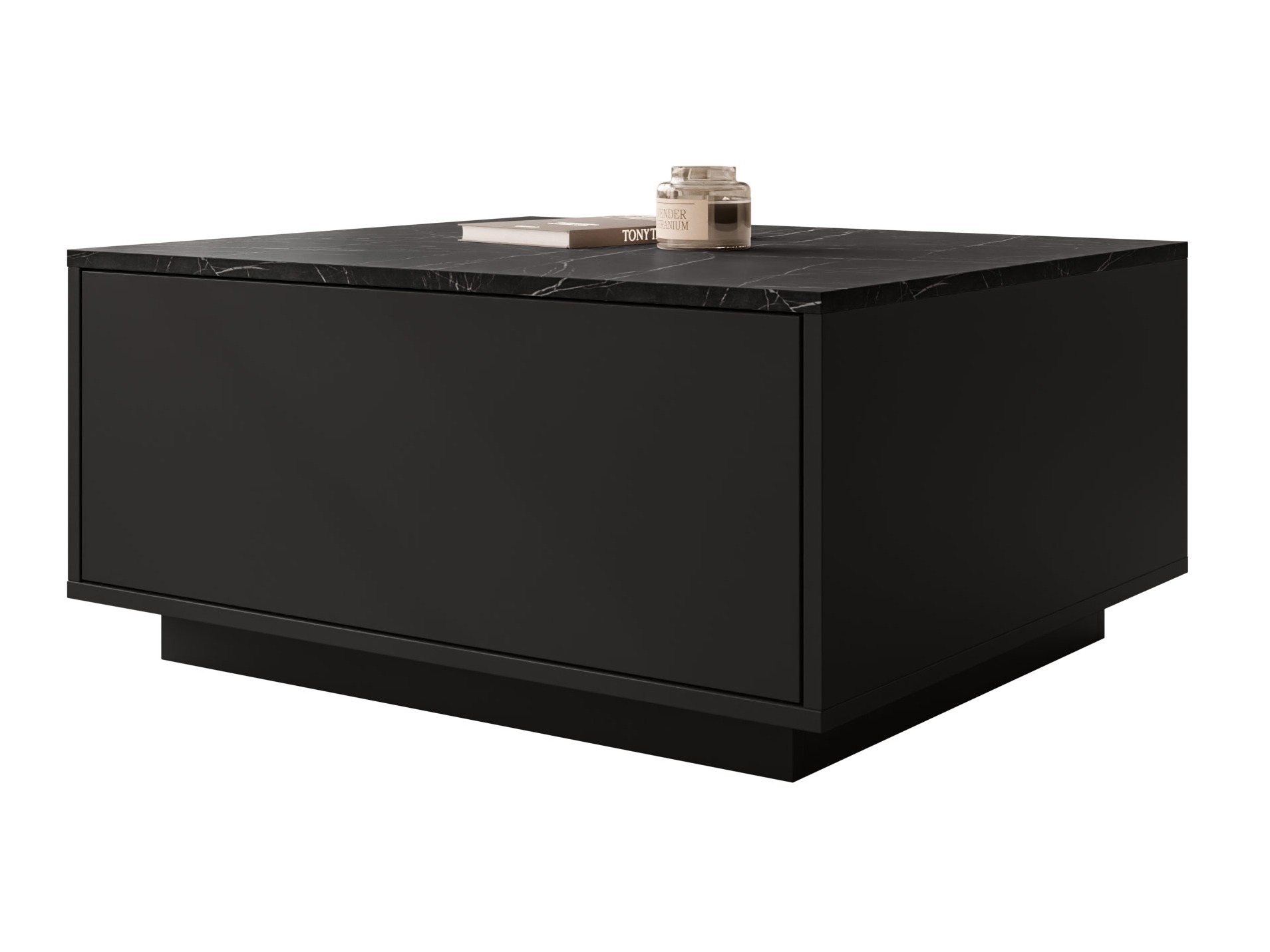 Mesa de centro Comfivo Unda (Mármore preto + Preto)