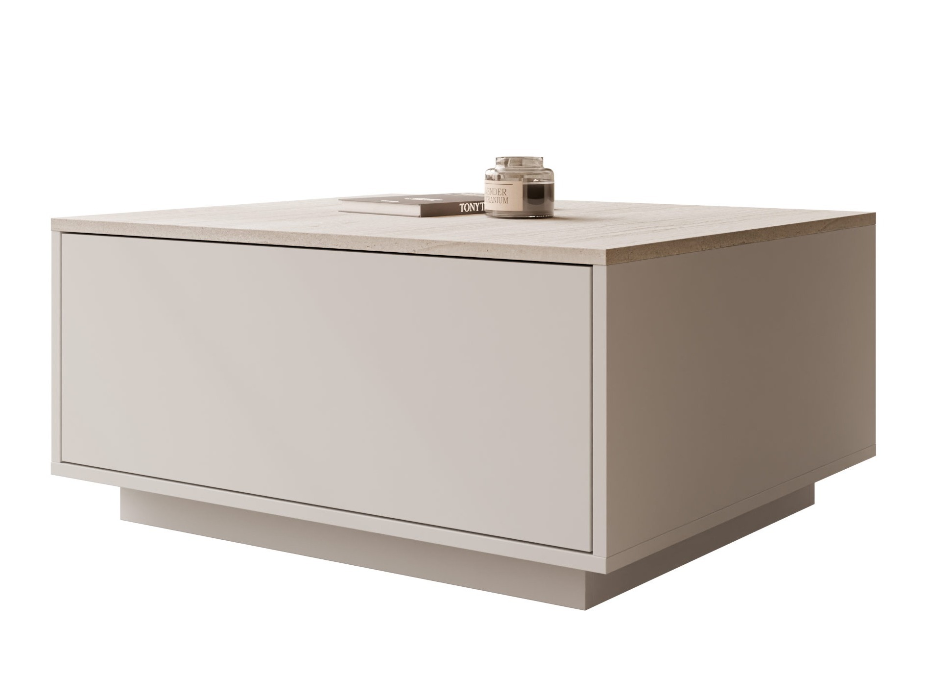 Mesa de centro Comfivo Unda (Travertino claro + Bege)