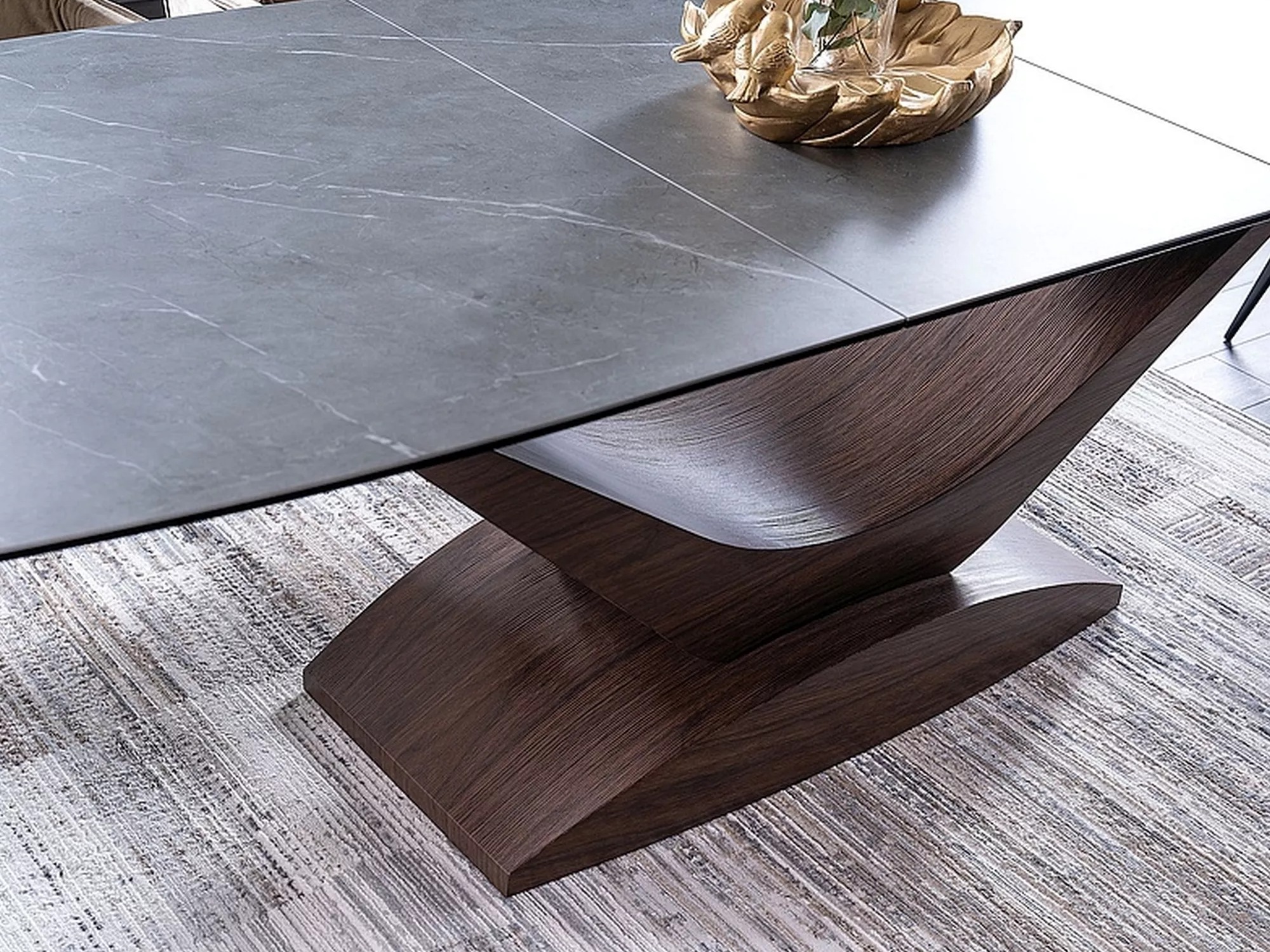 Mesa Detroit 1001 (Nogueira + Cinzento mármore)