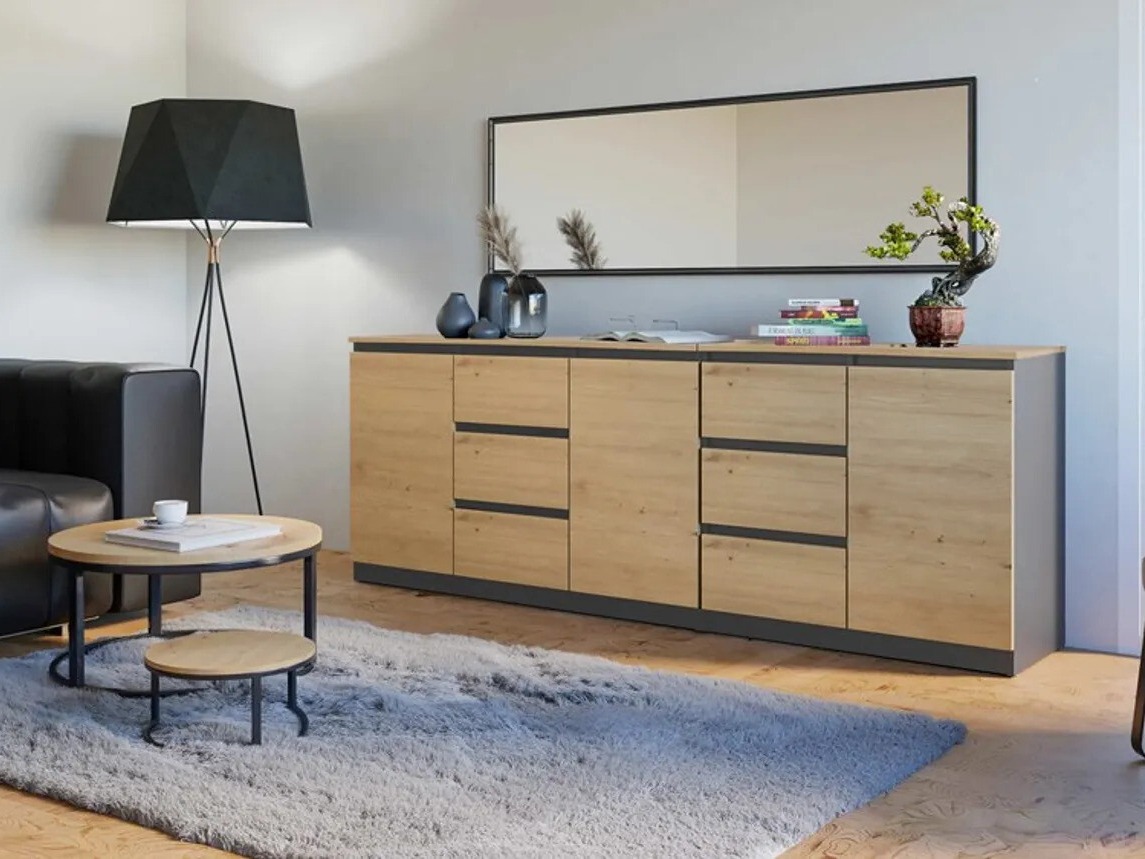 Cómoda Elbvelu 109 (Antracite + Carvalho Artisan)