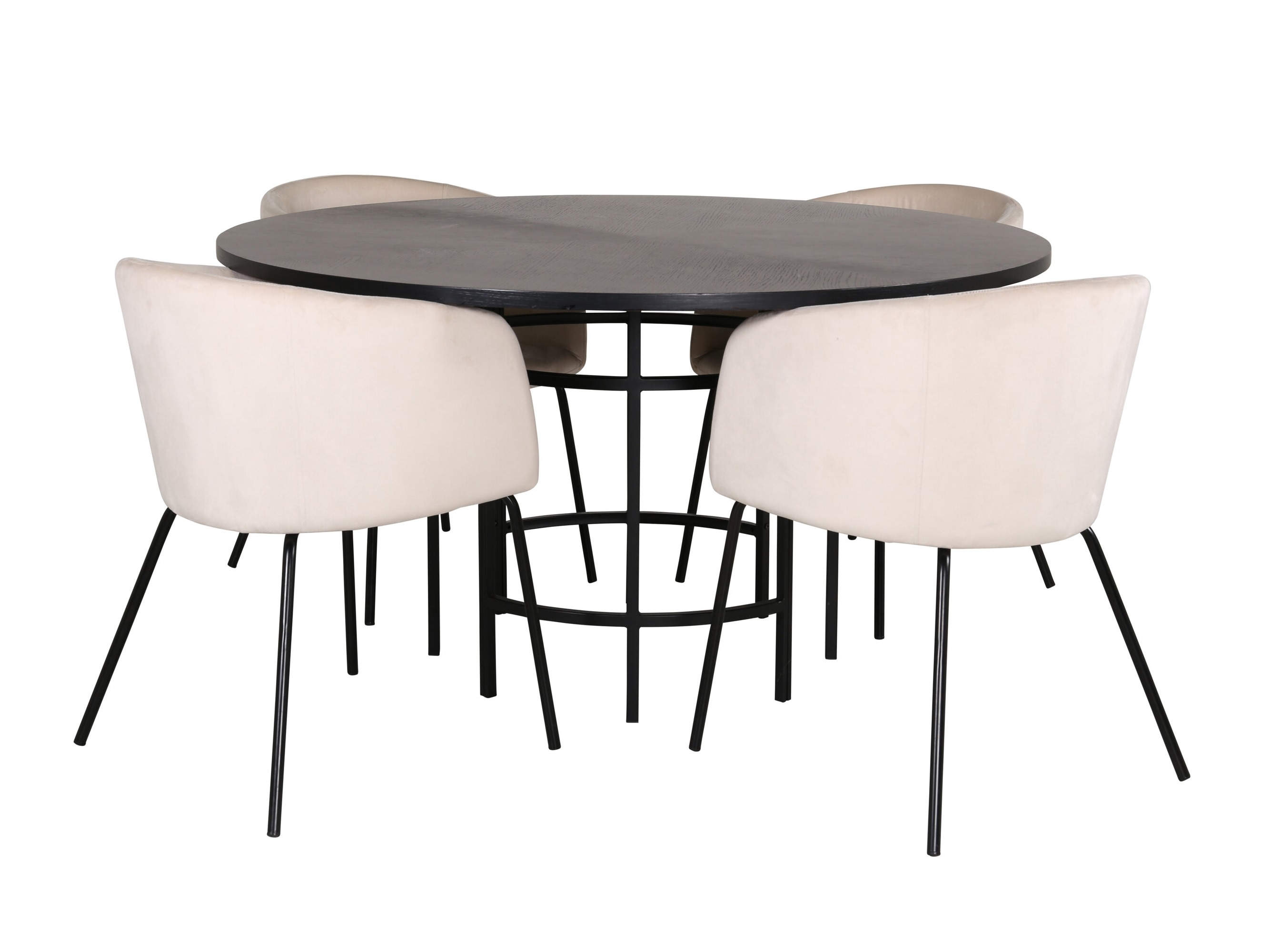 Conjunto para refeições Dallas 2381 (Preto + Creme)