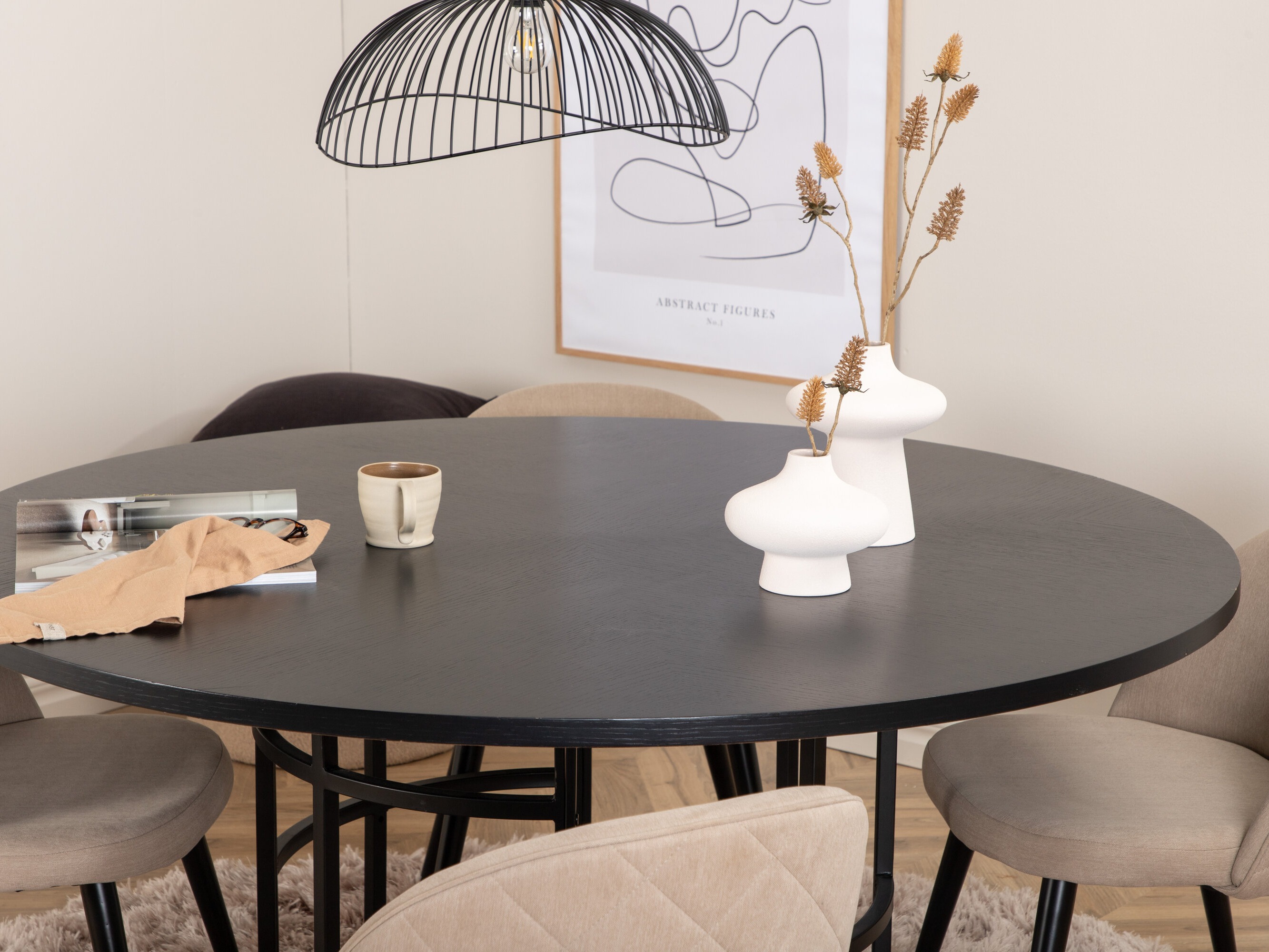 Conjunto para refeições Dallas 2386 (Preto + Bege)