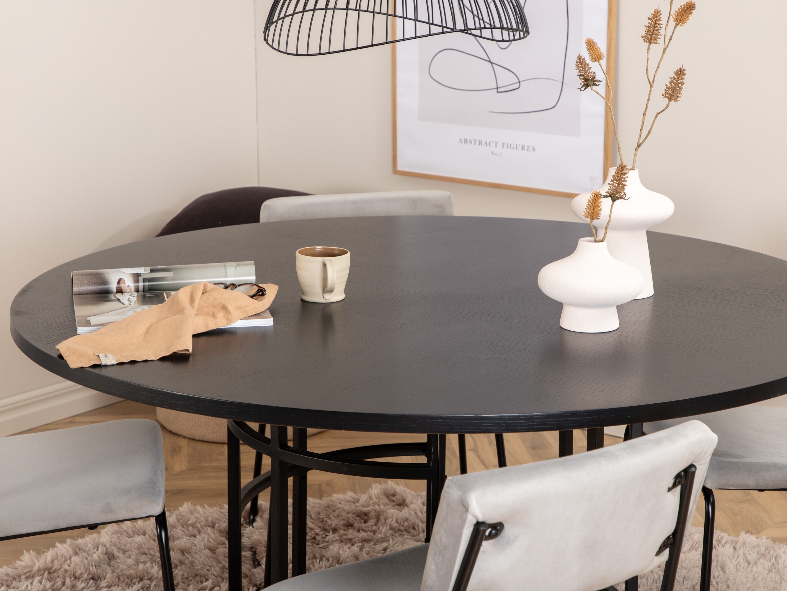 Conjunto para refeições Dallas 2393 (Preto + Cinzento)