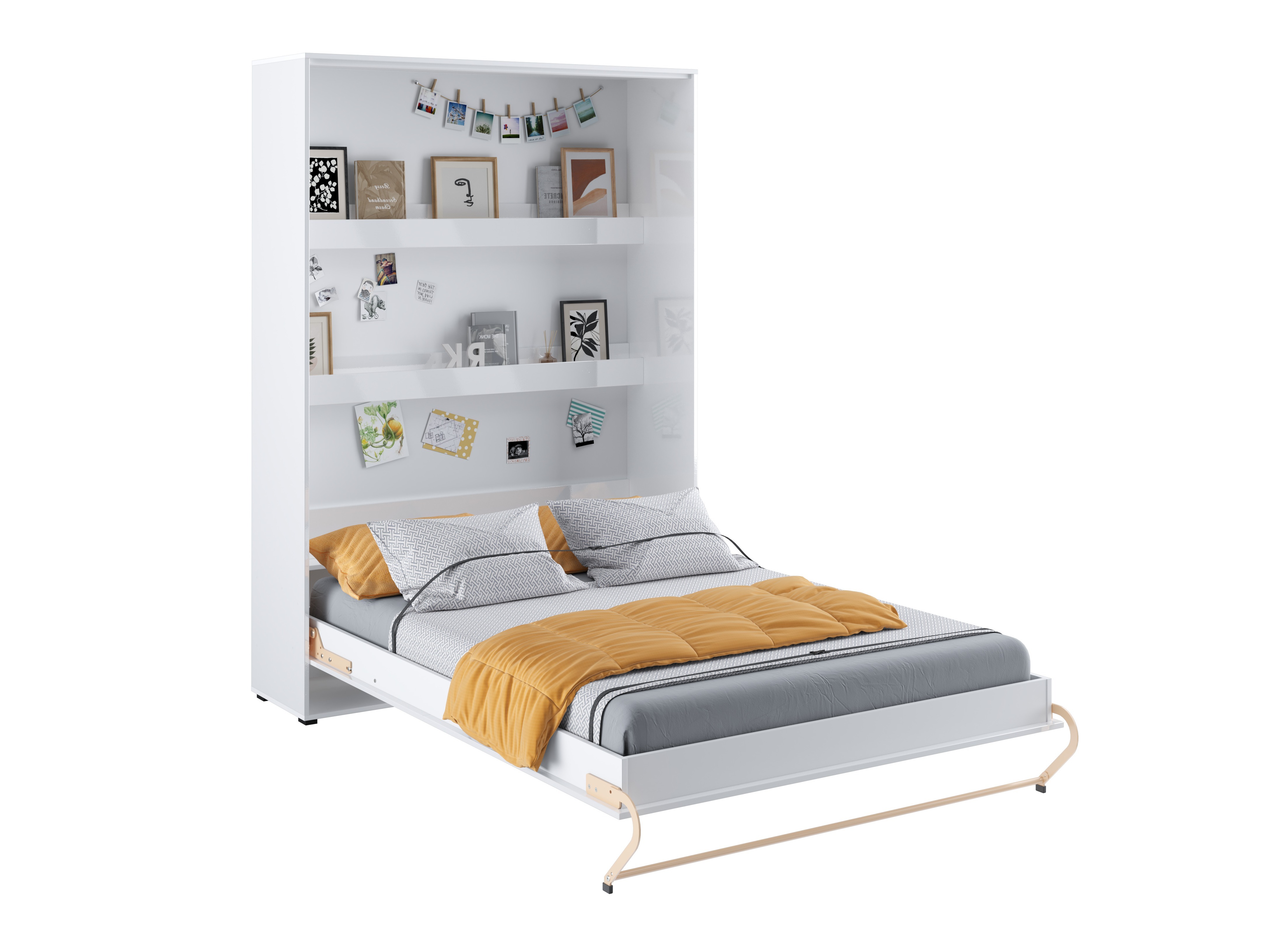 Cama rebatível Concept Pro Lenart III (Branco + Branco brilhante)