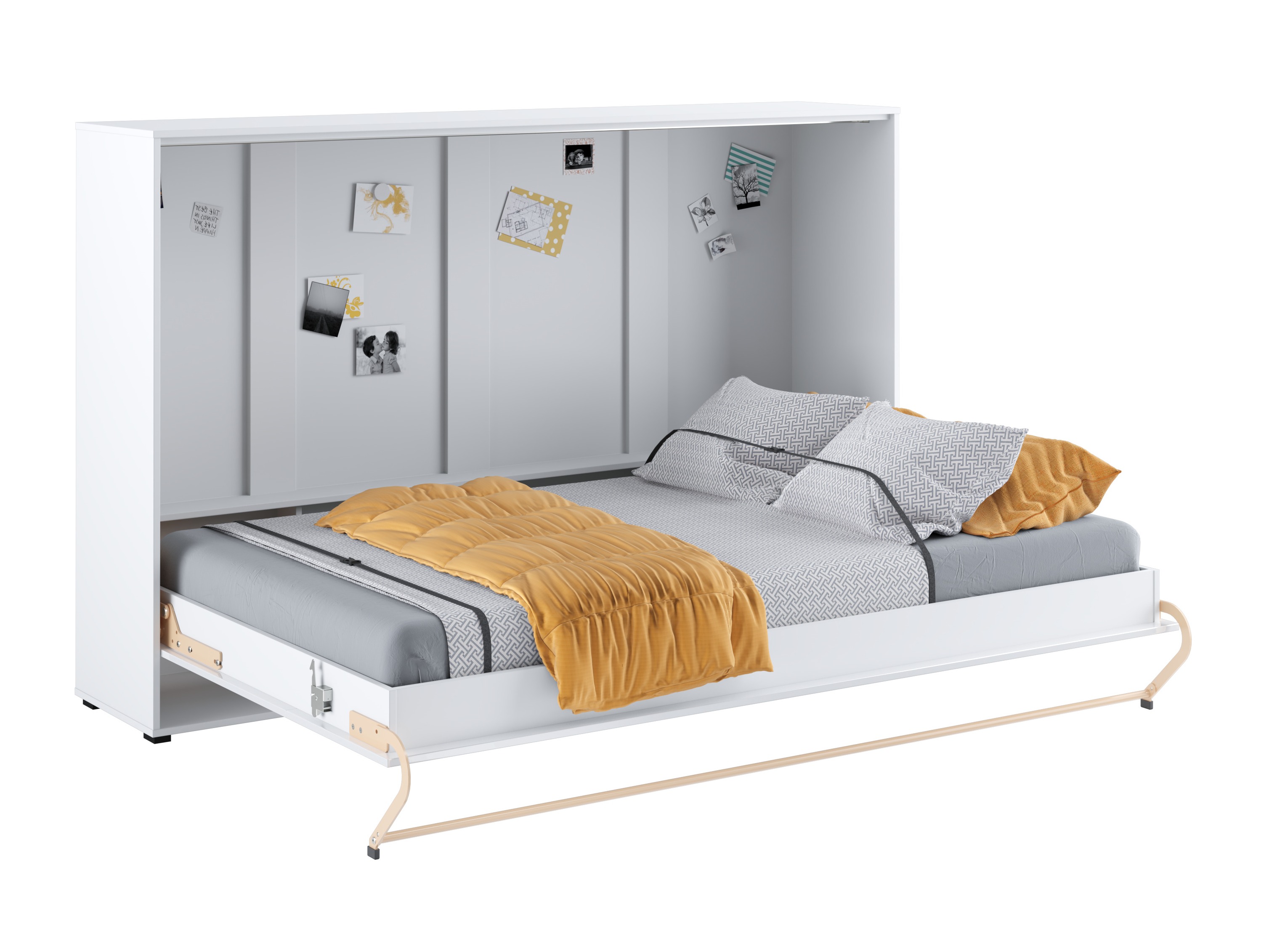 Cama rebatível Concept Pro Lenart IV (Branco + Branco brilhante)