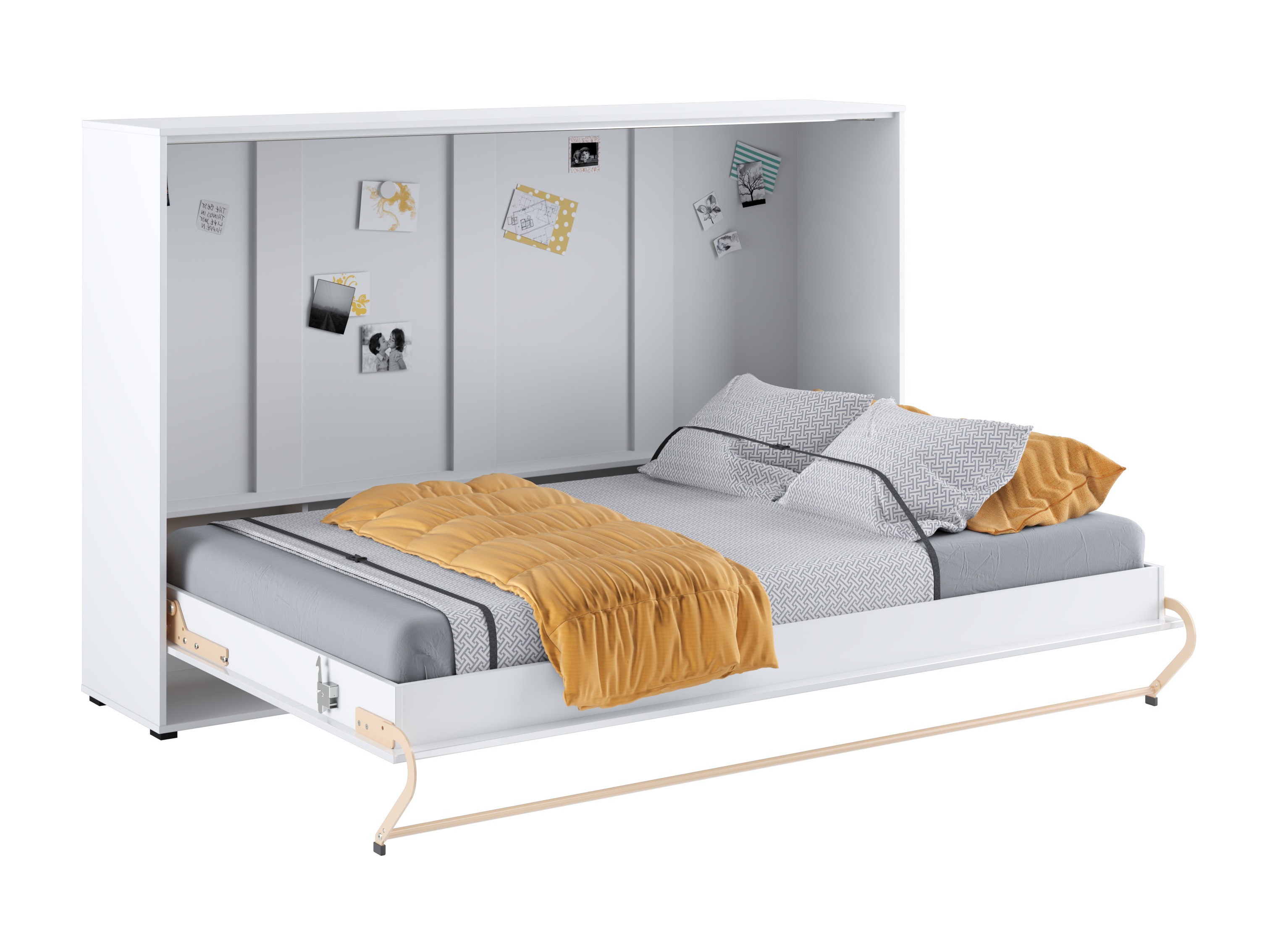 Cama rebatível Concept Pro Lenart IV (Branco + Branco brilhante)