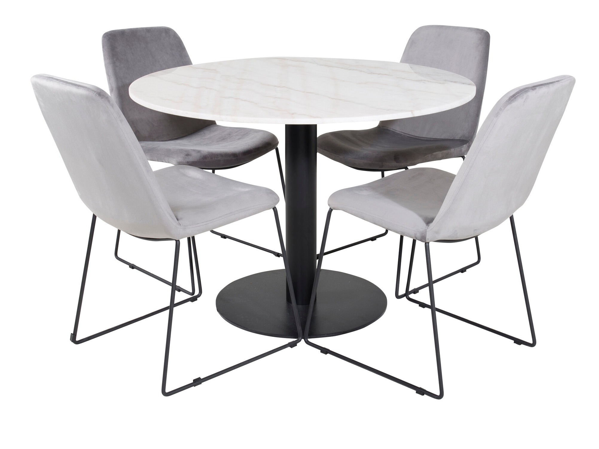 Conjunto para refeições Dallas 2601 (Cinzento + Preto)