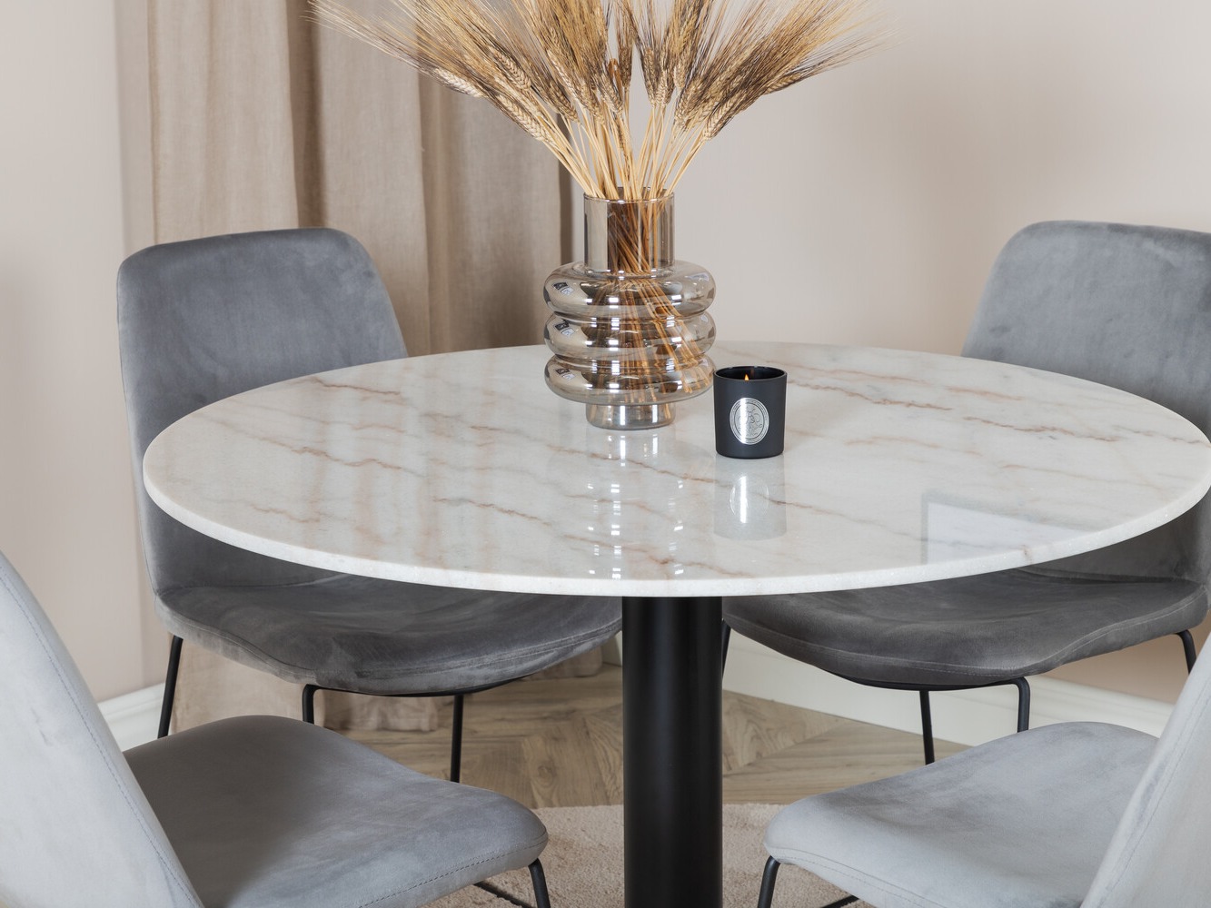Conjunto para refeições Dallas 2601 (Cinzento + Preto)